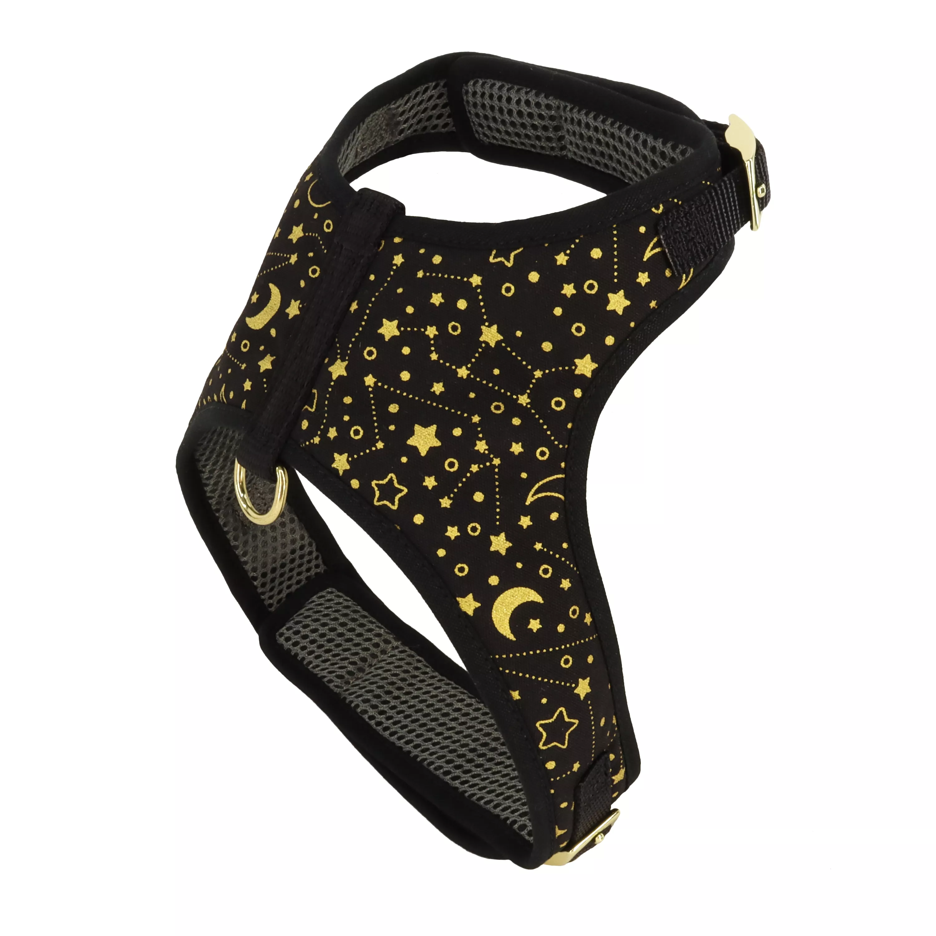 Coastal Accent Metallic Adjustable 5/8in Wide 16-20in Dog Harness Black Galaxy - Image 1