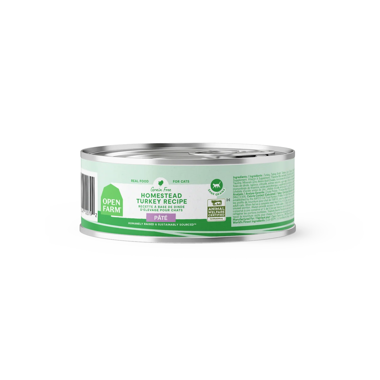 Open Farm Homestead Turkey Pâté For Cats 5.3oz Can