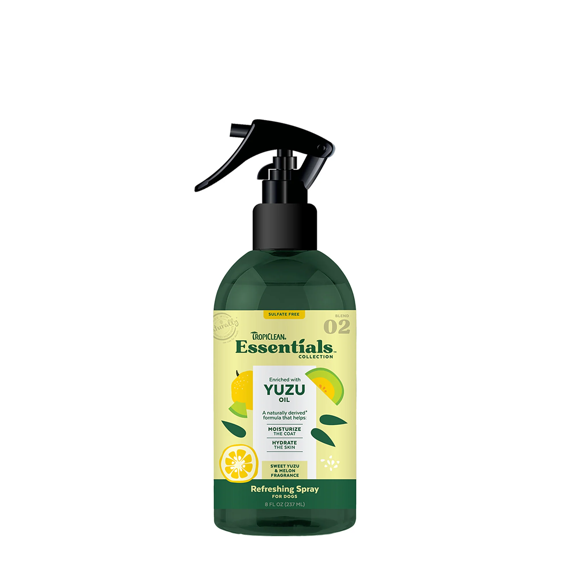 TropiClean Essentials Yuzu Fruit Deodorizing Spray 8oz - Image 1