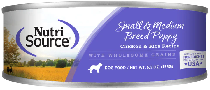 NutriSource Wet Puppy Food for Small & Medium Breeds 5.5 oz - Image 1