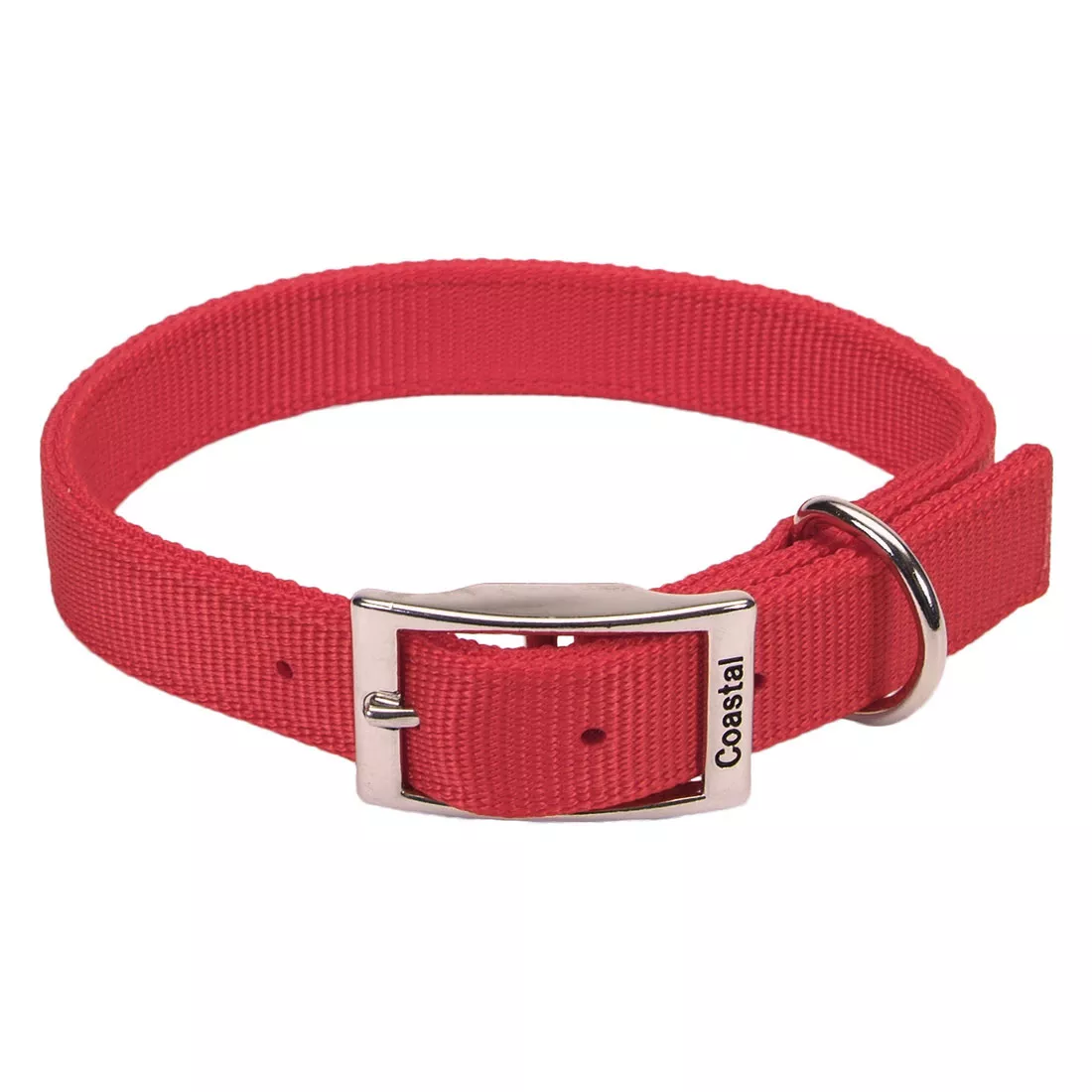 Coastal Double Ply 1in Wide 24in Dog Collar Red - Image 1