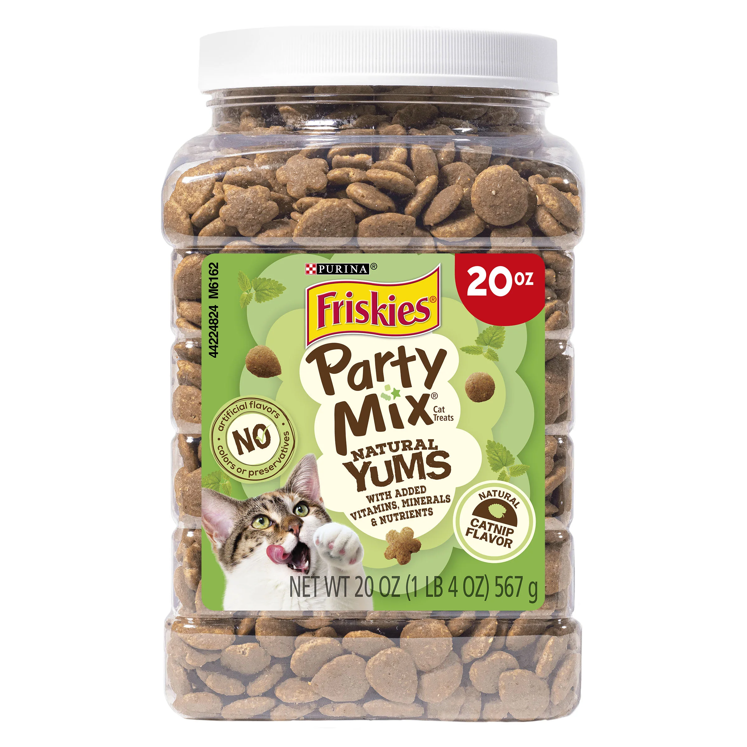 Purina Friskies Cat Treats, Party Mix Natural Yums Catnip Flavor 20oz - Image 1