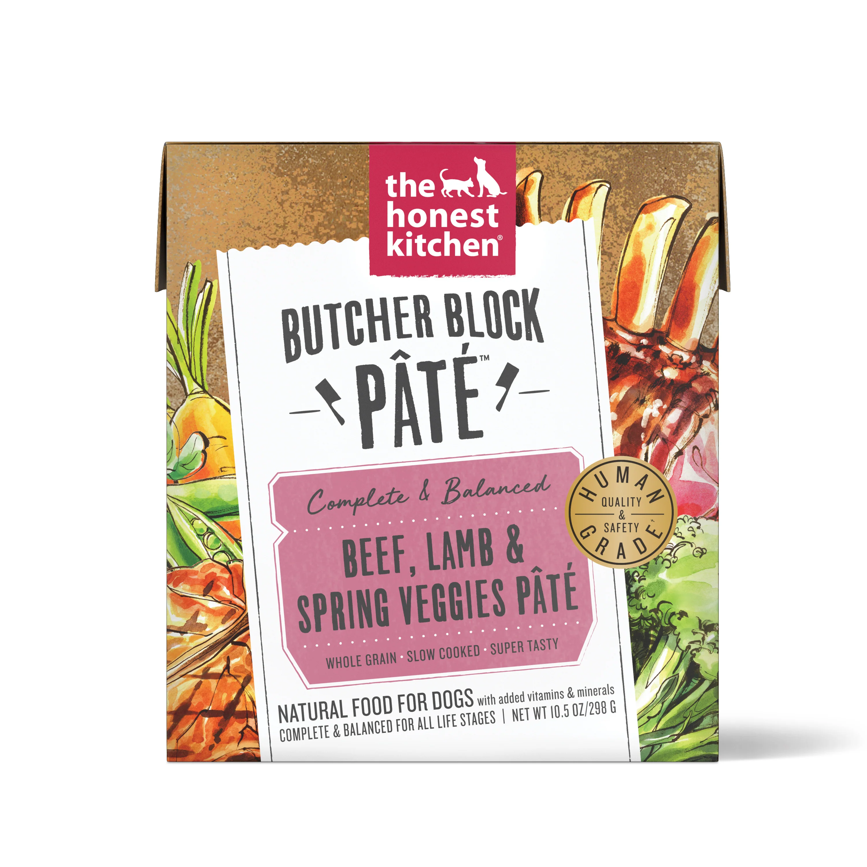 The Honest Kitchen Butcher Block Pâté: Beef, Lamb & Spring Veggies Wet Dog Food 10.5oz - Image 1