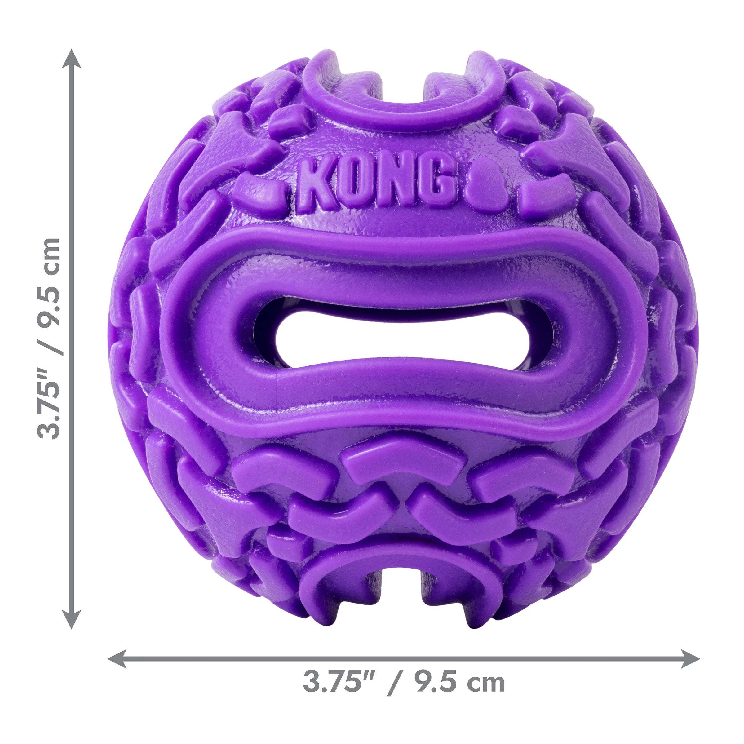 Kong Dog Toy Squeeze Purple Flex Ball Medium - Image 1