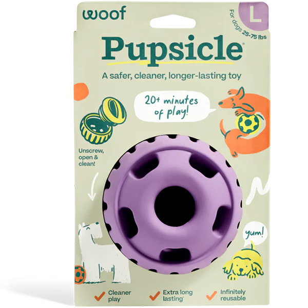 Woof Pet Dog Pupsicle Toy Lavender Large