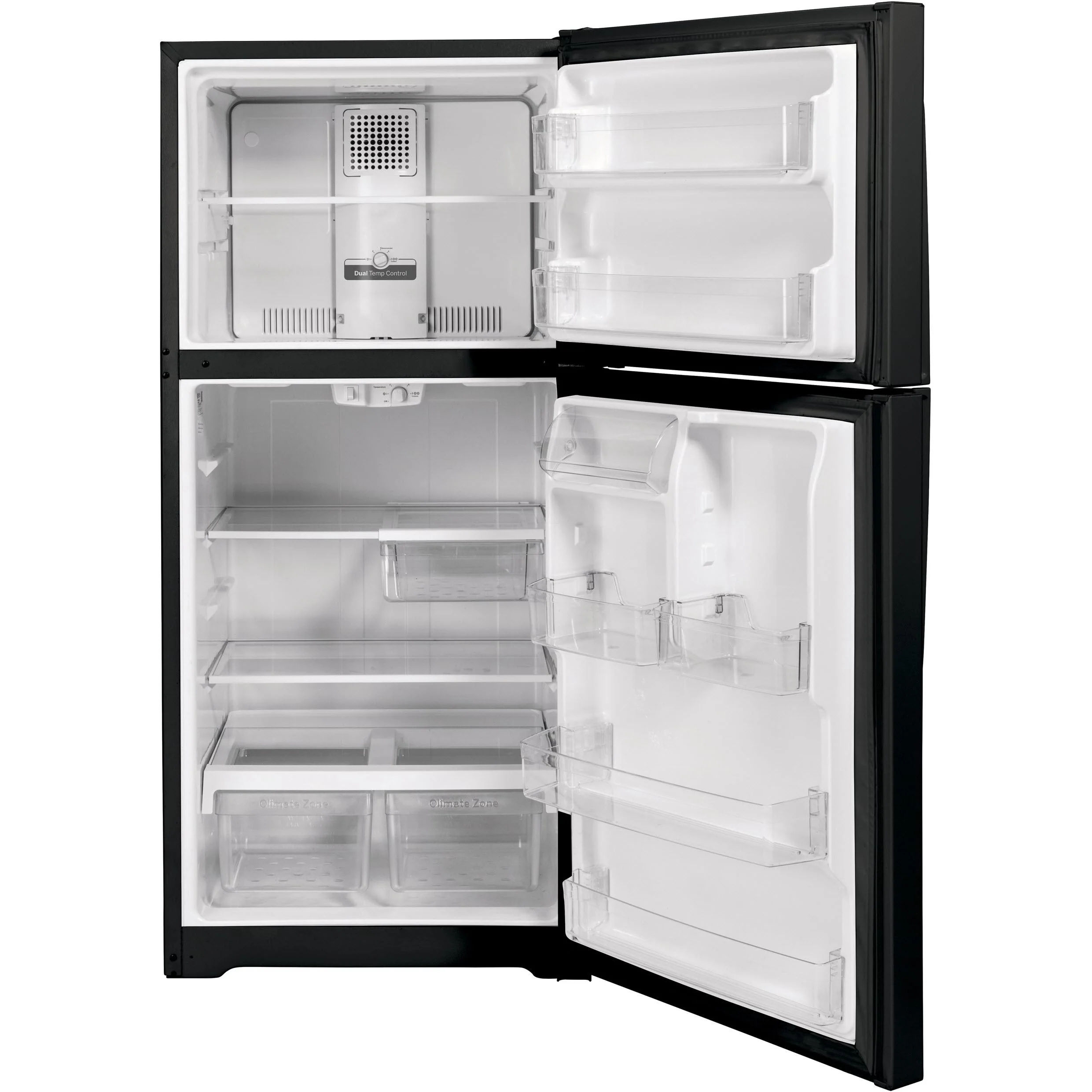 GE 33-inch, 21.9 cu.ft. Freestanding Top Freezer Refrigerator with Upfront Fresh Food Temperature Controls GTS22KGNRBB - Image 3