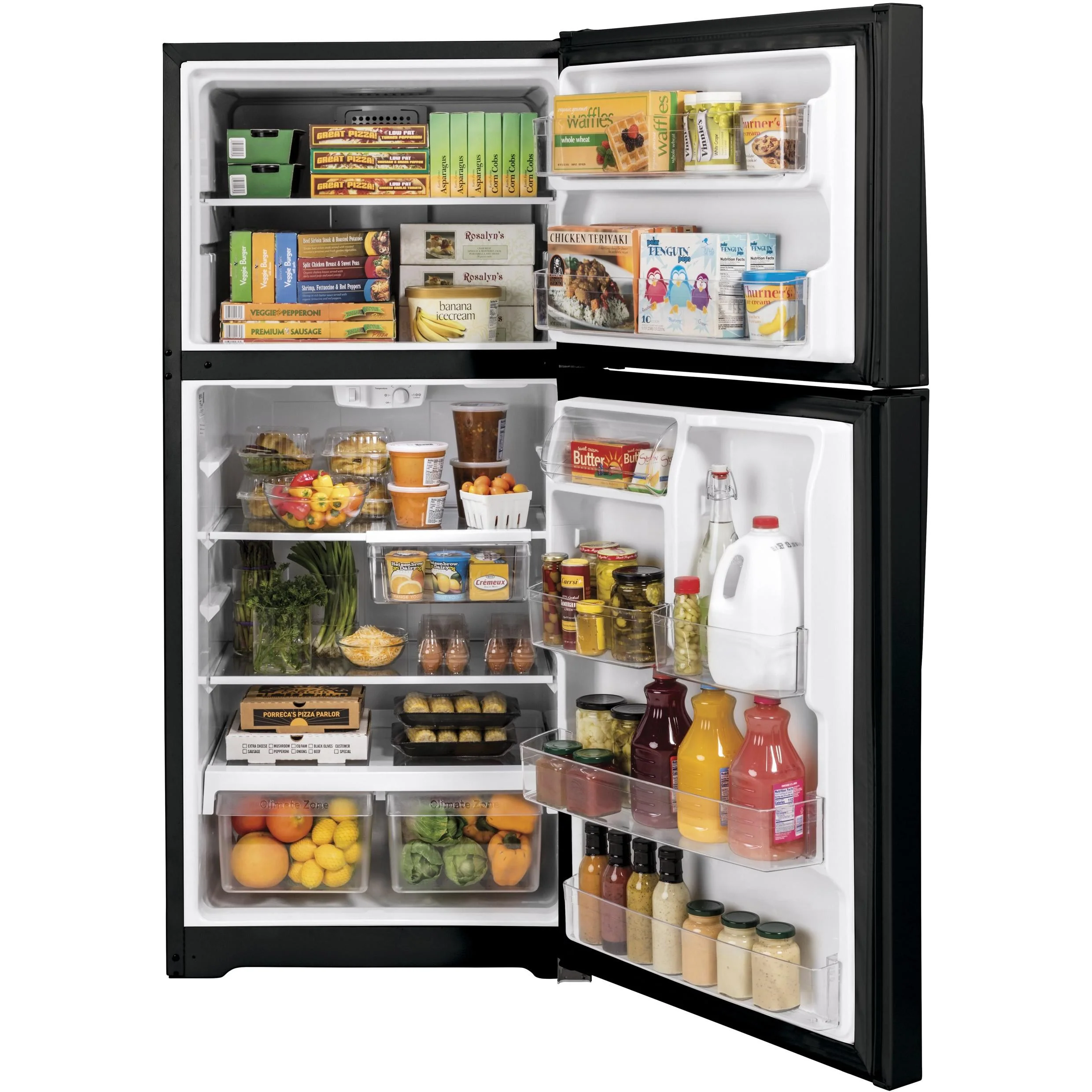 GE 30-inch, 19.1 cu. ft. Top Freezer Refrigerator GTS19KGNRBB - Image 3