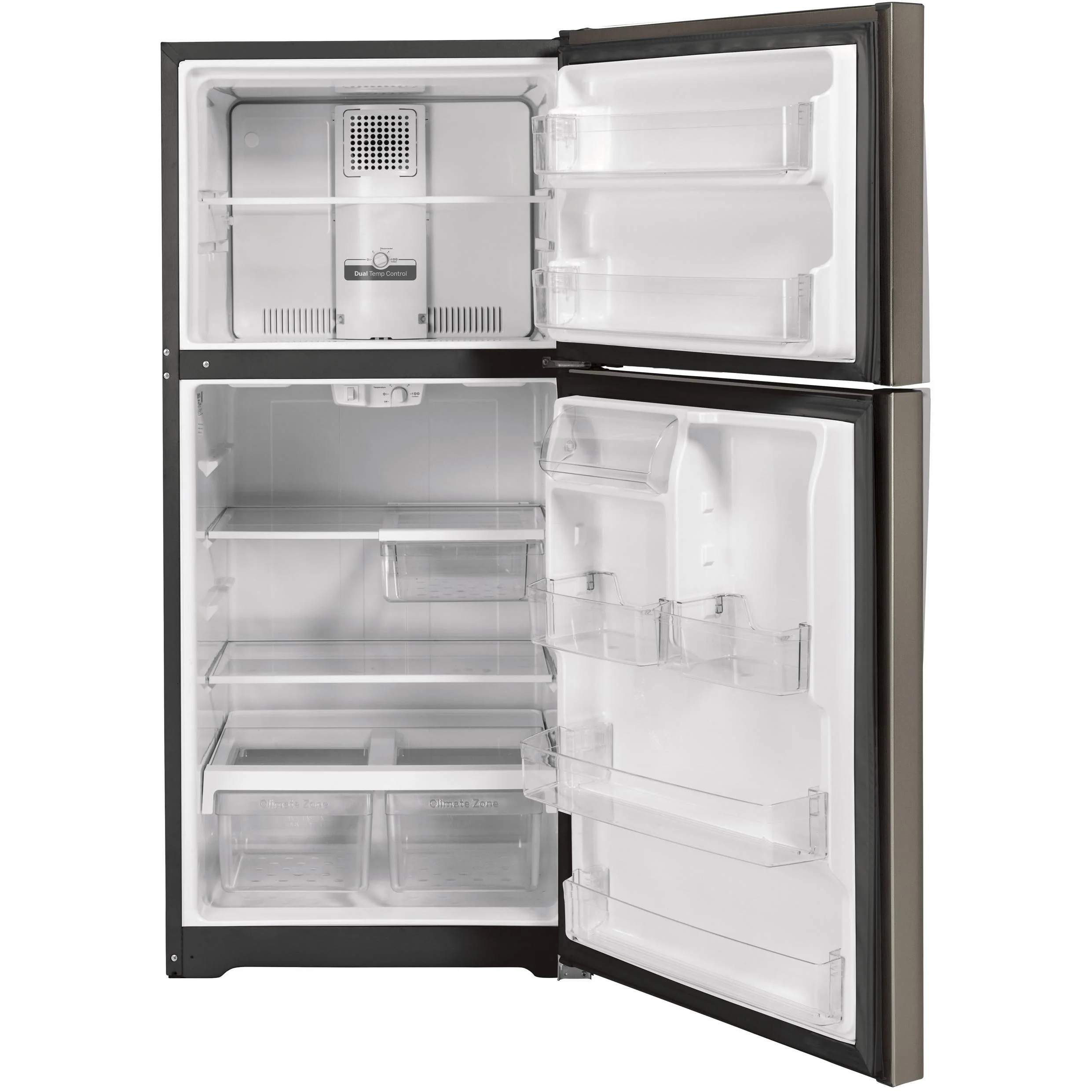 GE 30-inch, 19.1 cu.ft. Freestanding Top Freezer Refrigerator with LED Lighting GTS19KMNRES - Image 2