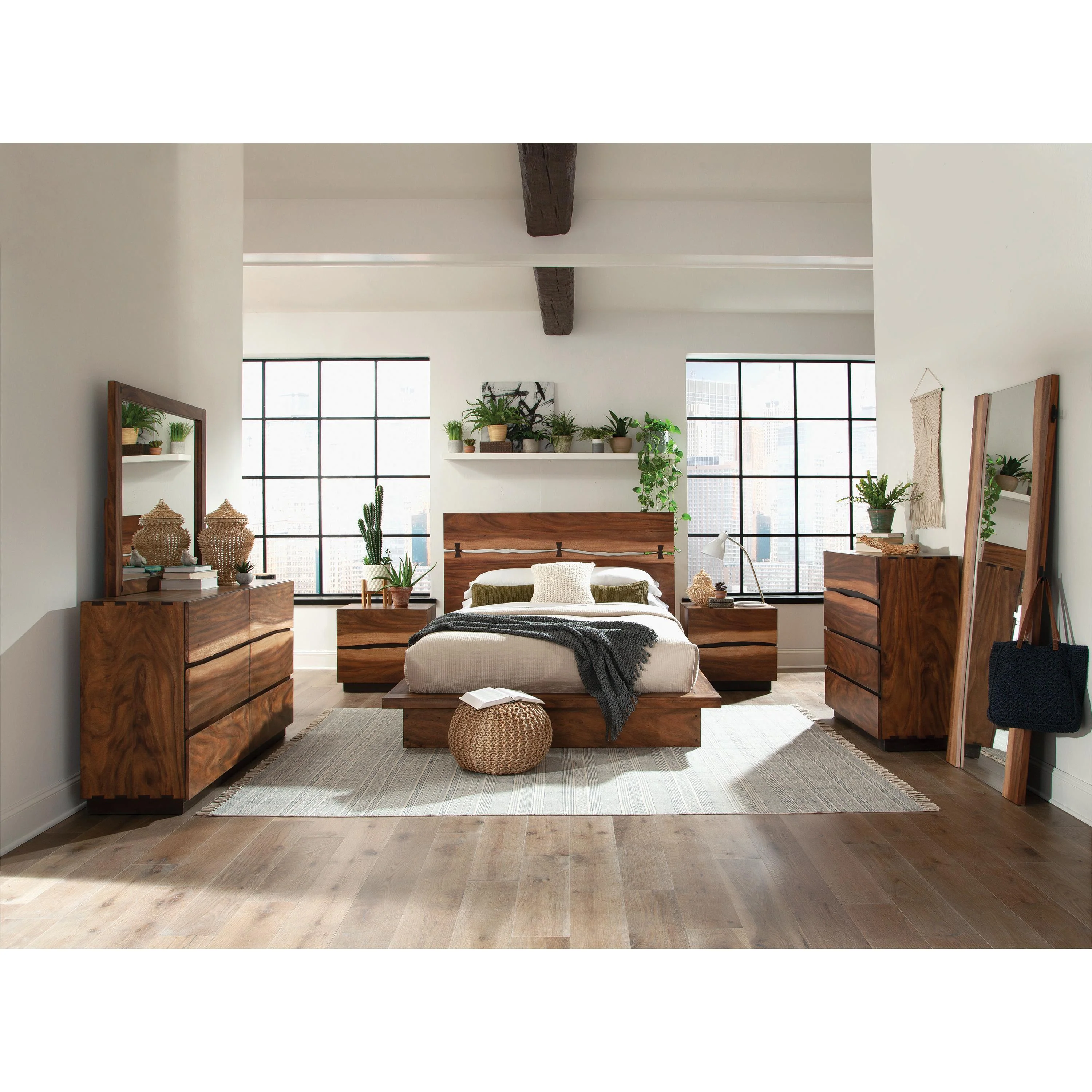 Coaster Furniture Winslow 223252 2-Drawer Nightstand - Smokey Walnut - Image 3