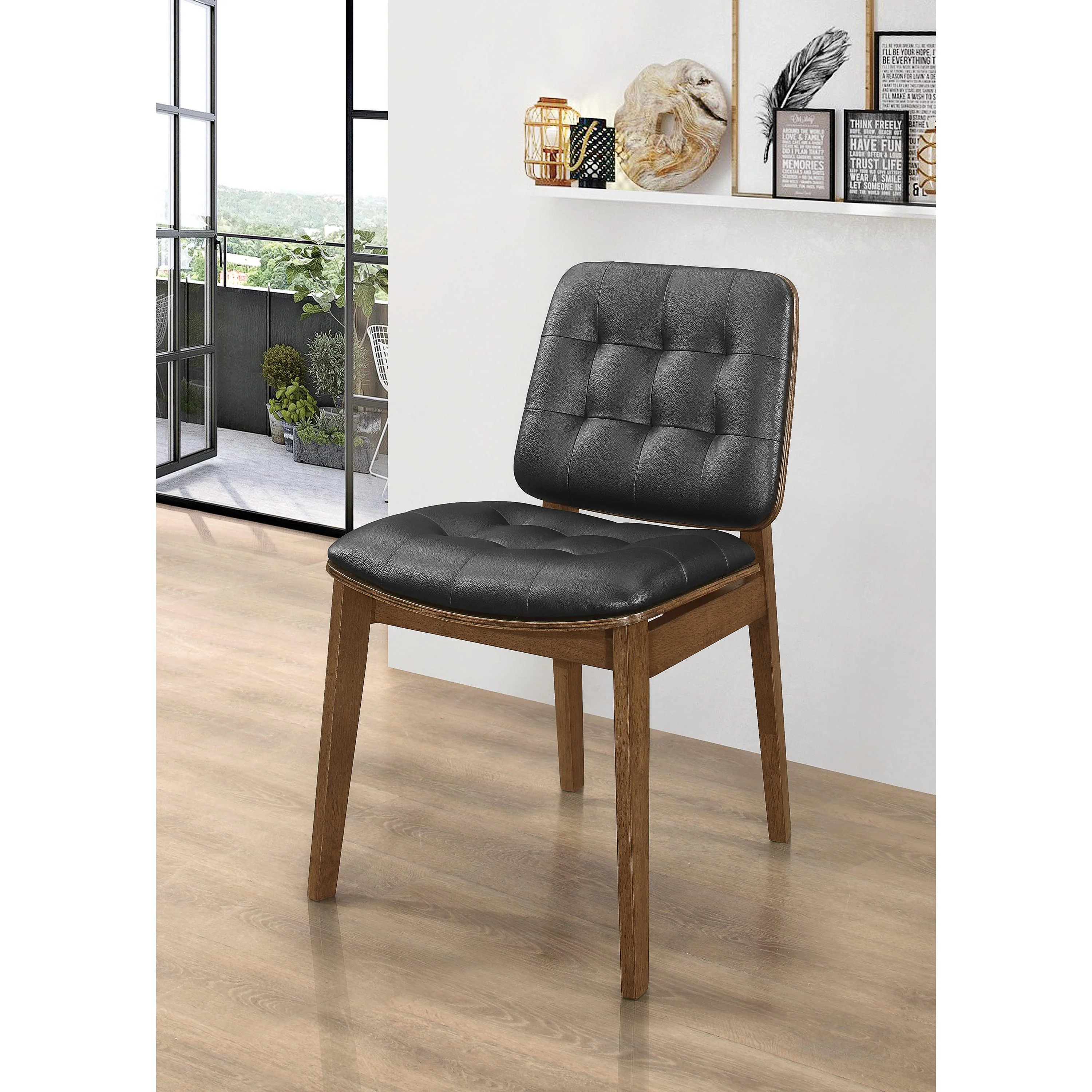Coaster Furniture Redbridge 106596 Upholstered Dining Side Chair - Walnut - Image 2