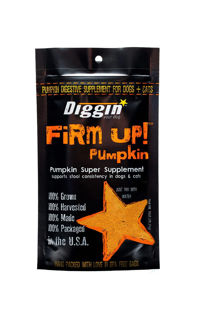 Diggin Your Dog Firm Up! Pumpkin Digestive Aid for Dogs & Cats 16 oz - Image 1