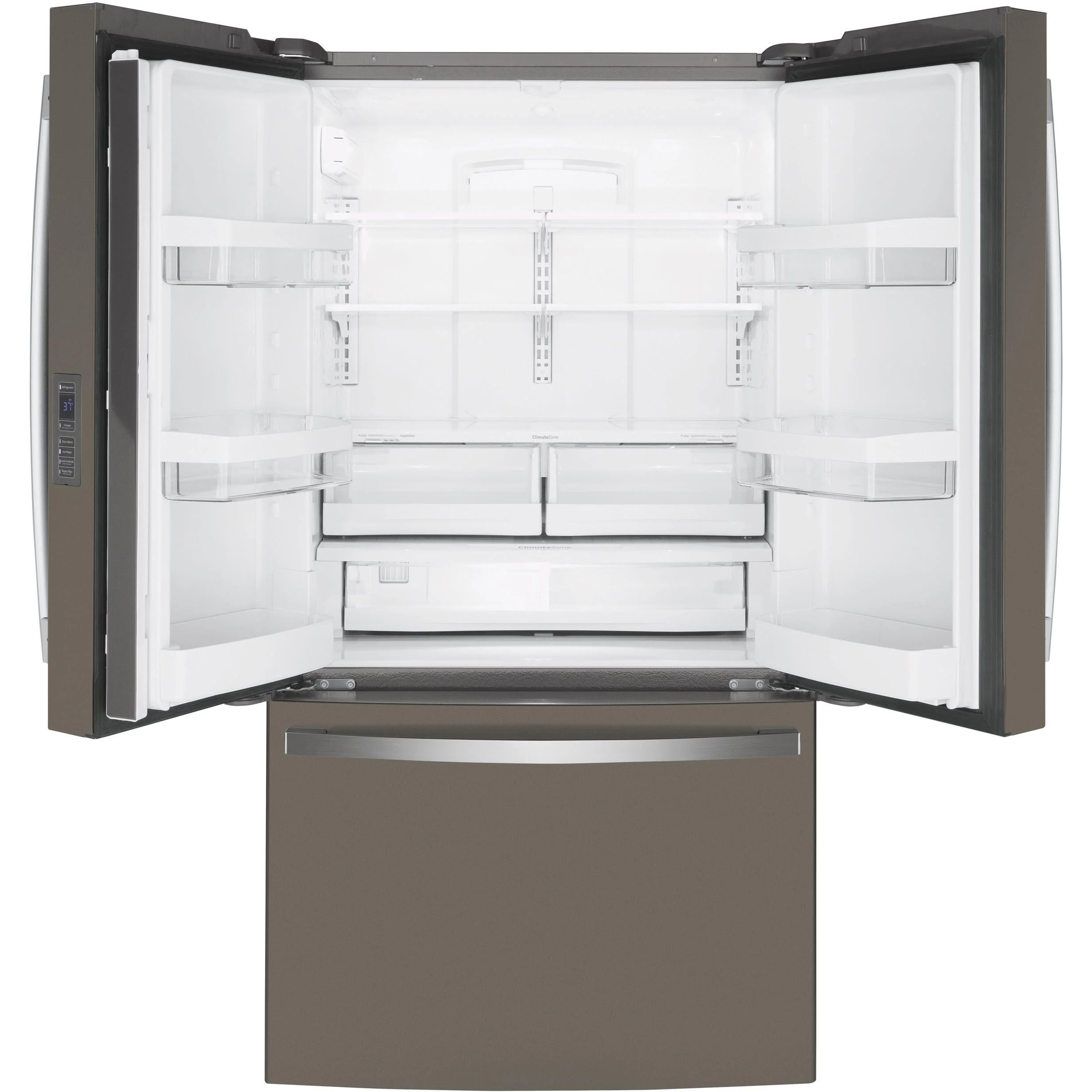 GE 36-inch, 23.1 cu.ft. Counter-Depth French 3-Door Refrigerator with Interior Ice Maker GWE23GMNES - Image 3