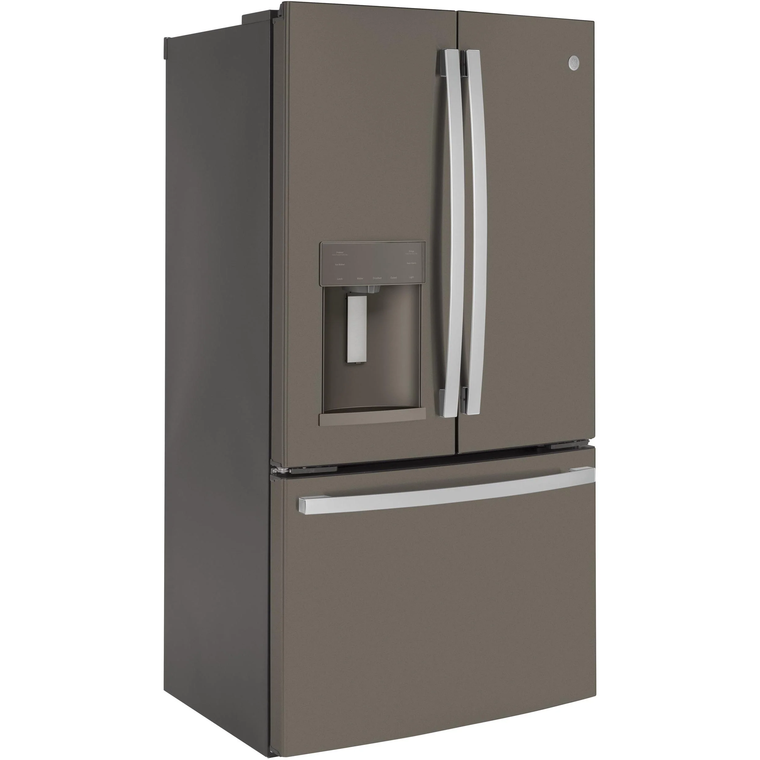 GE 36-inch, 22.1 cu.ft. Counter-Depth French 3-Door Refrigerator with external water and ice dispensing system GYE22GMNES - Image 2