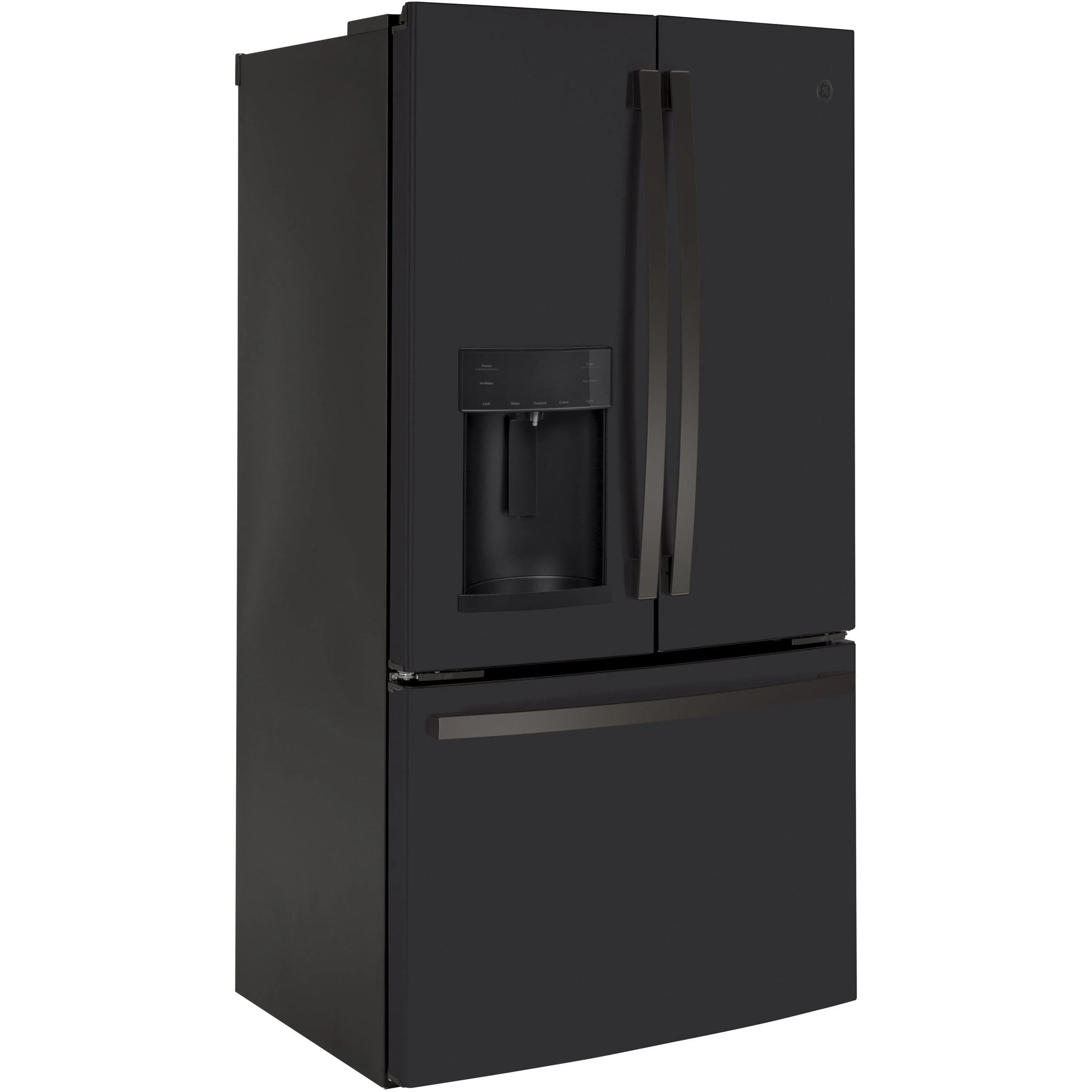 GE 36-inch, 22.1 cu.ft. Counter-Depth French 3-Door Refrigerator with external water and ice dispensing system GYE22GENDS - Image 2