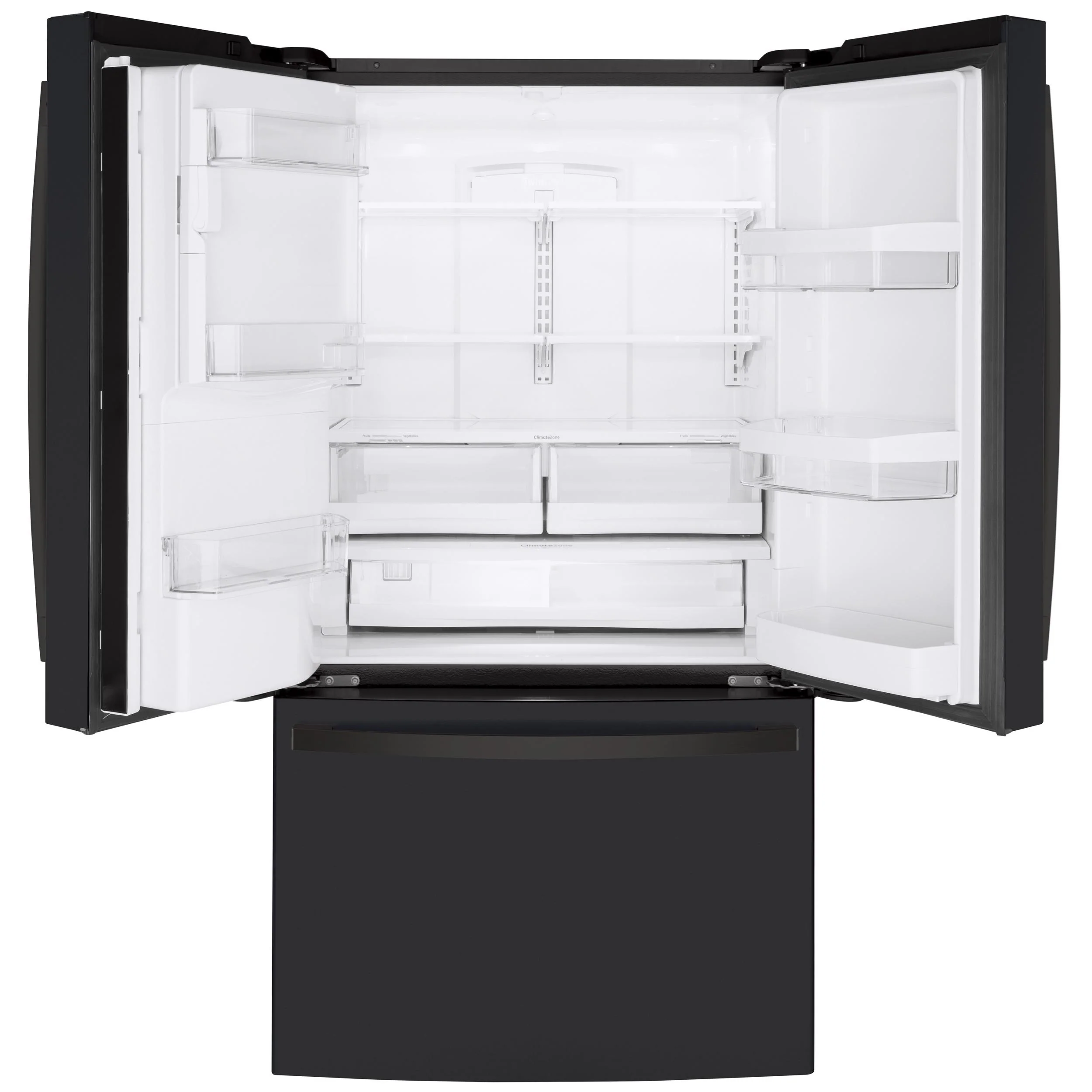 GE 36-inch, 22.1 cu.ft. Counter-Depth French 3-Door Refrigerator with external water and ice dispensing system GYE22GENDS - Image 3