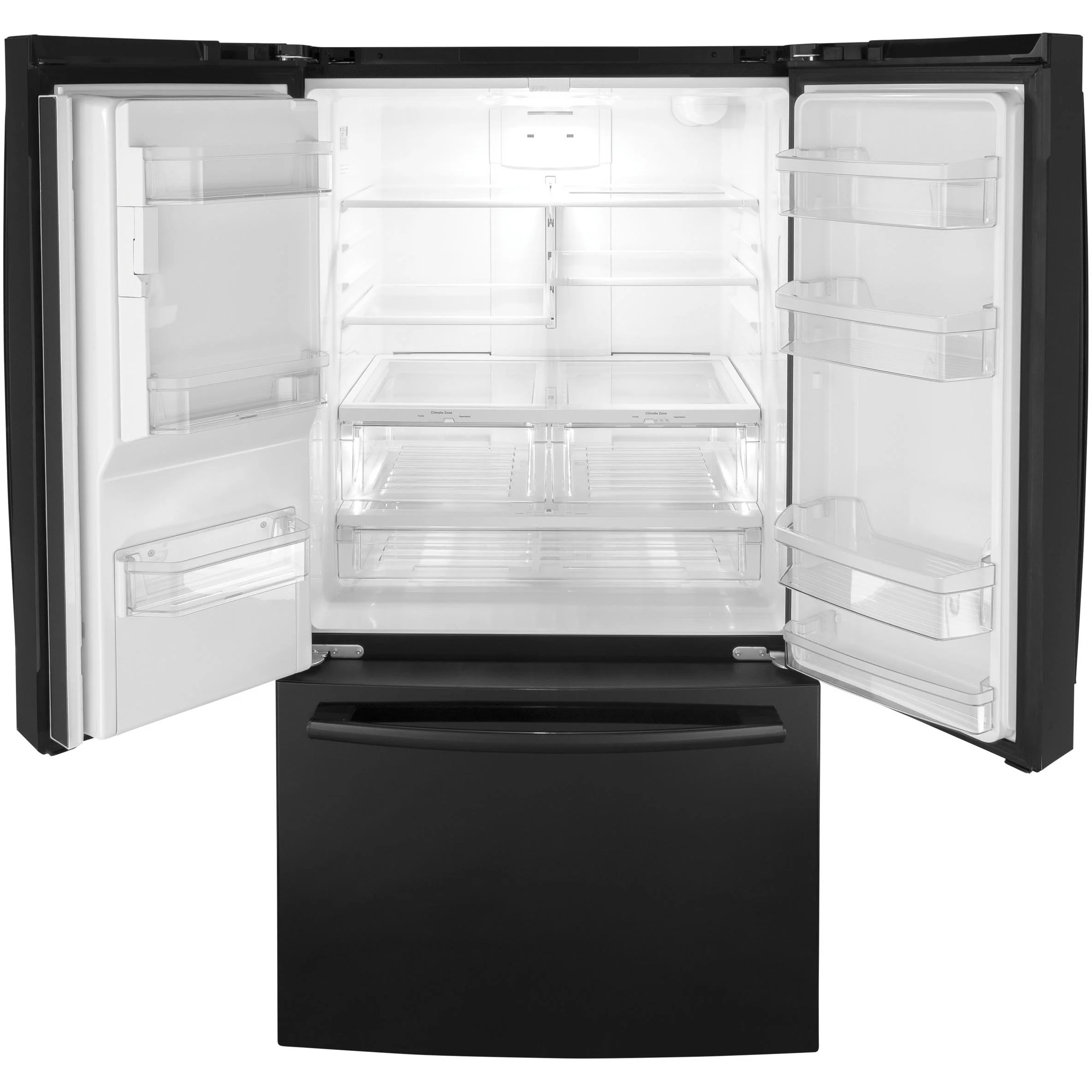 GE 36-inch, 25.6 cu. ft. French 3-Door Refrigerator GFE26JGMBB - Image 2