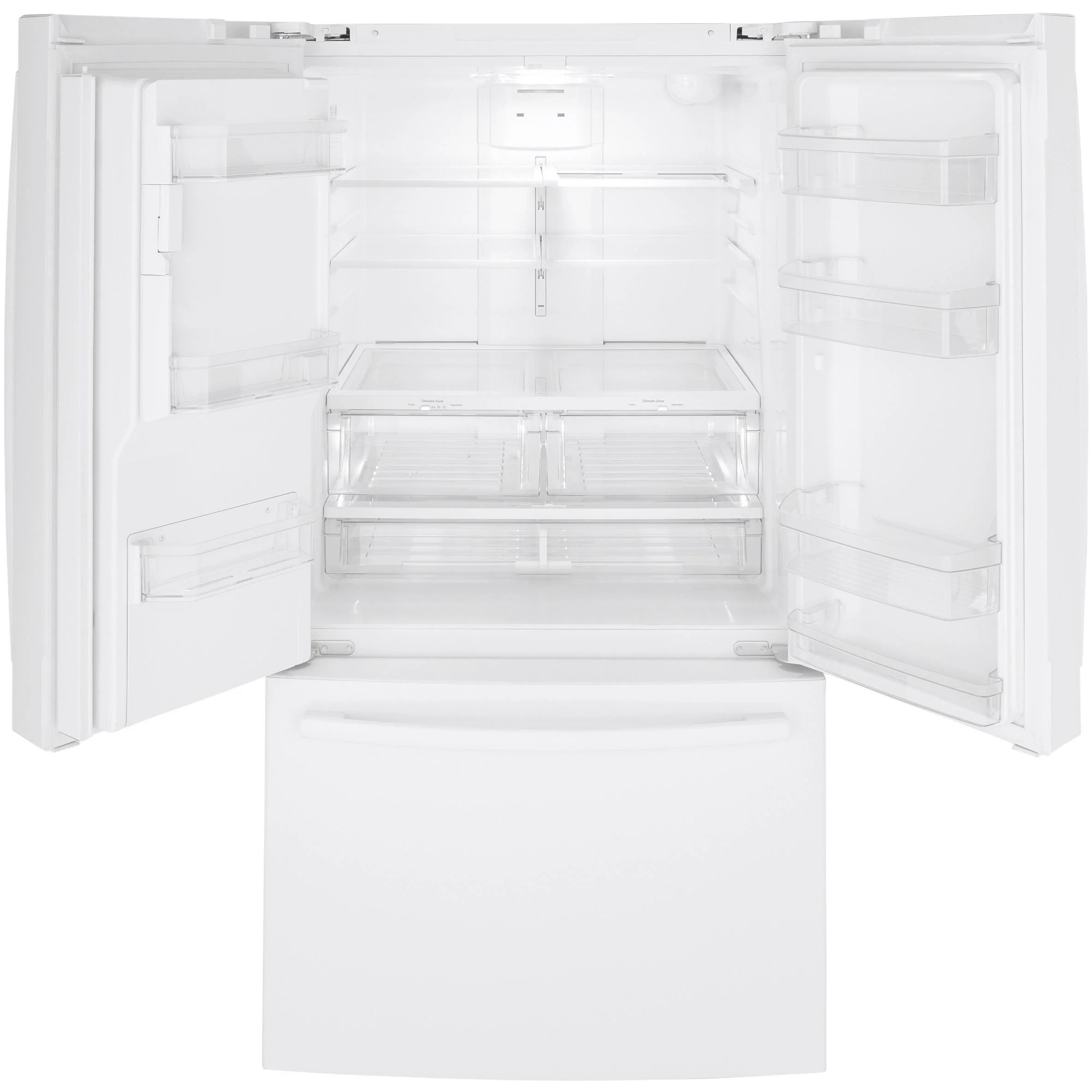 GE 36-inch, 25.6 cu. ft. French 3-Door Refrigerator GFE26JGMWW - Image 2