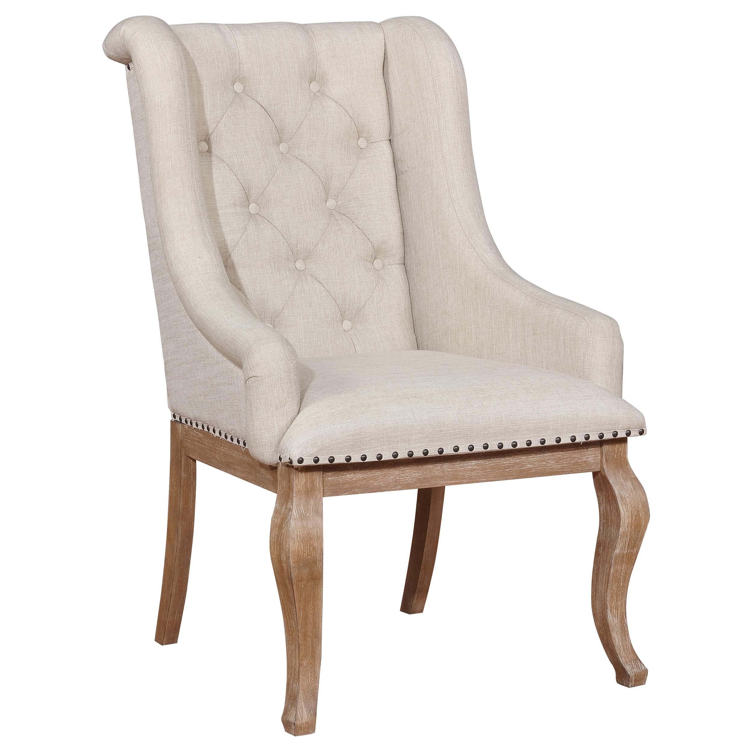 Coaster Furniture Brockway 110293 Upholstered Arm Chair - Barley Brown - Image 1