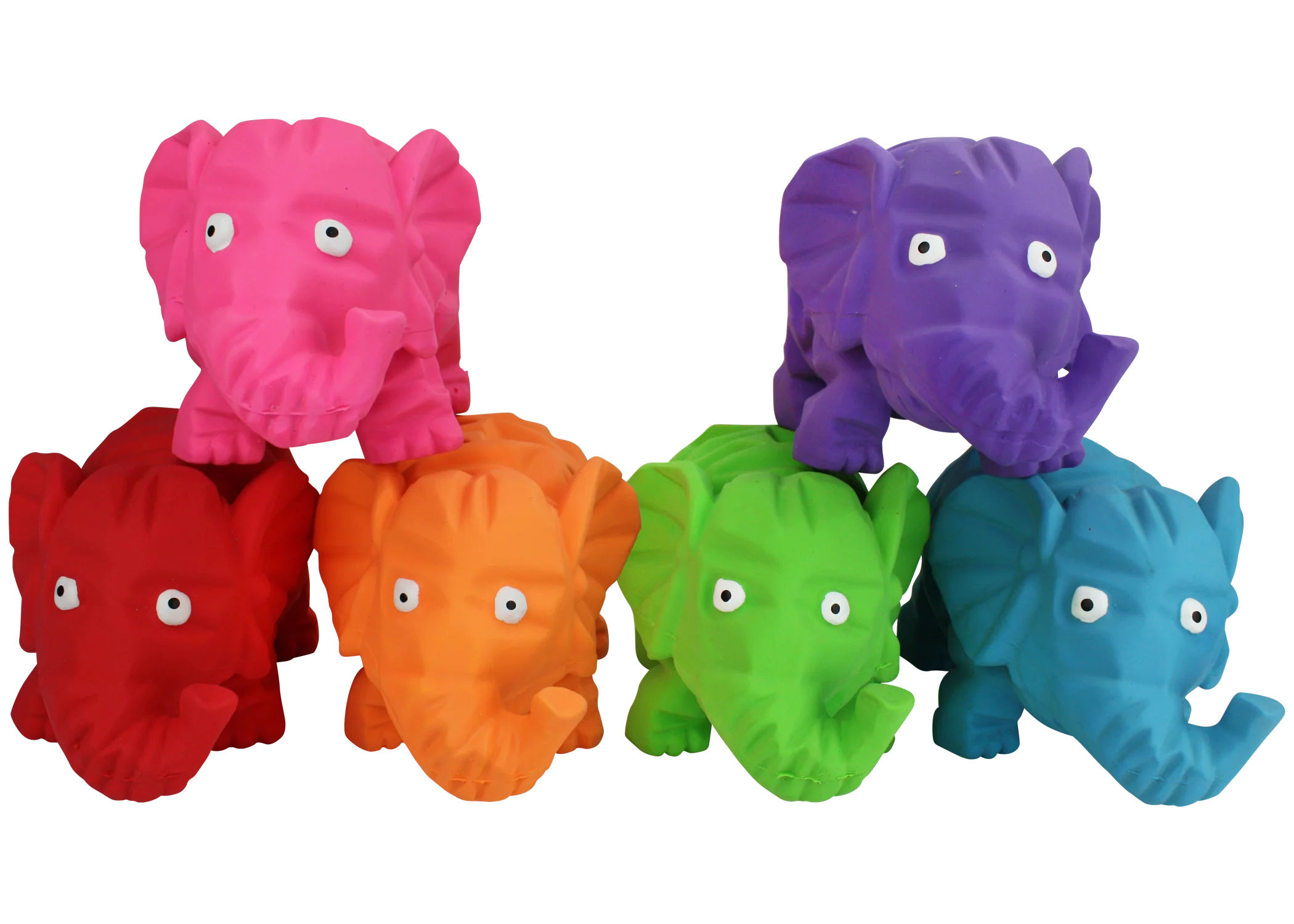 Multipet Latex Dog Toy Origami Pals  8in Elephant Assorted - Image 1