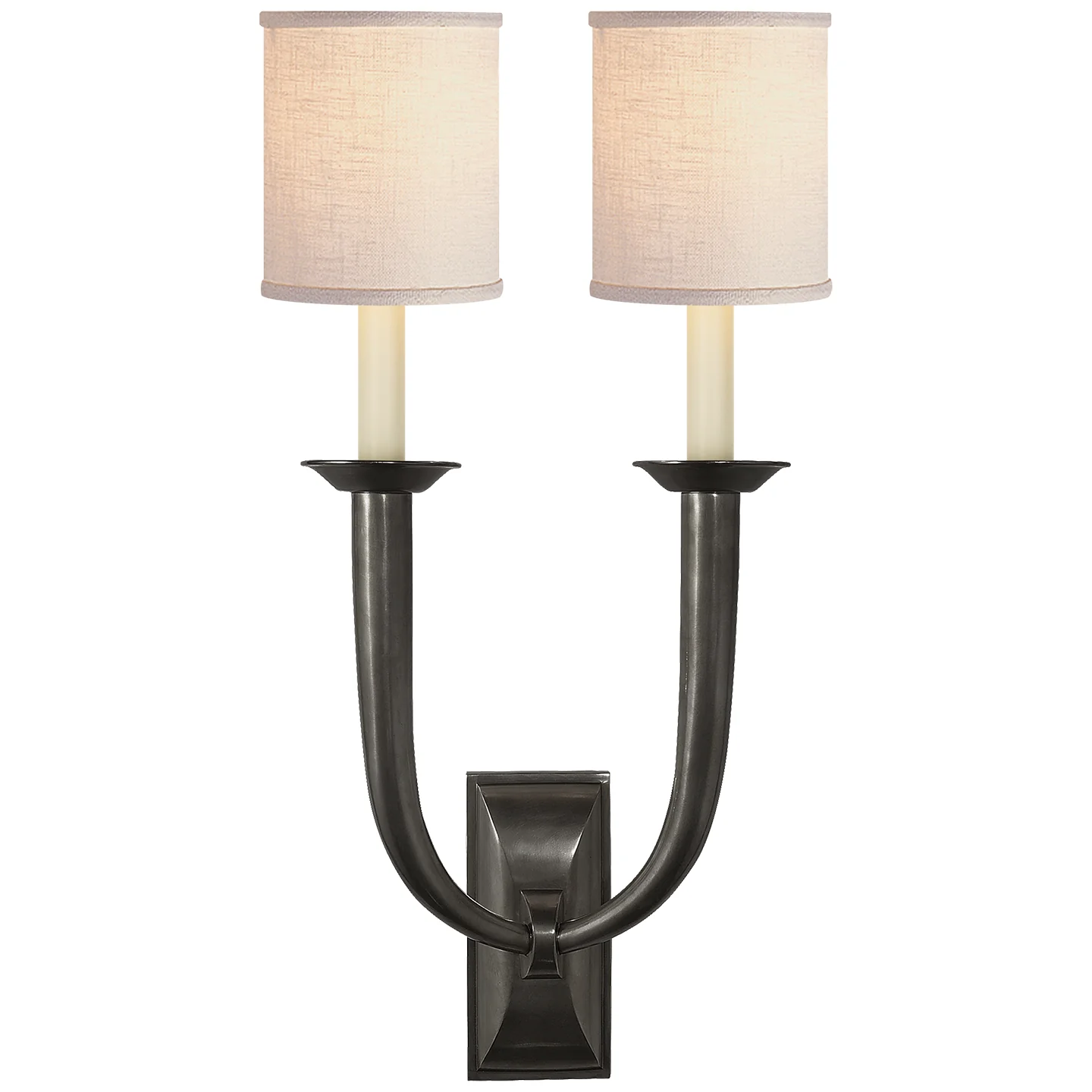 French Deco Horn Two Light Wall Sconce - Image 2