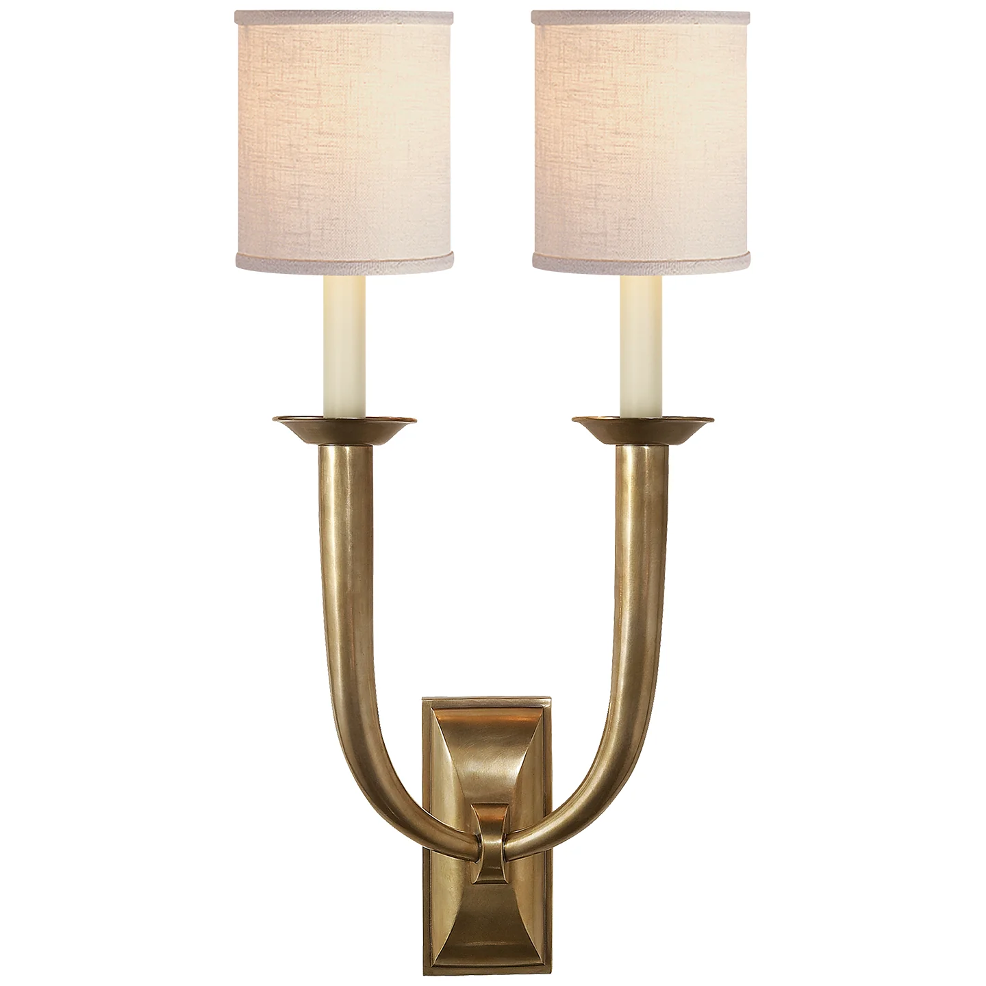 French Deco Horn Two Light Wall Sconce - Image 3