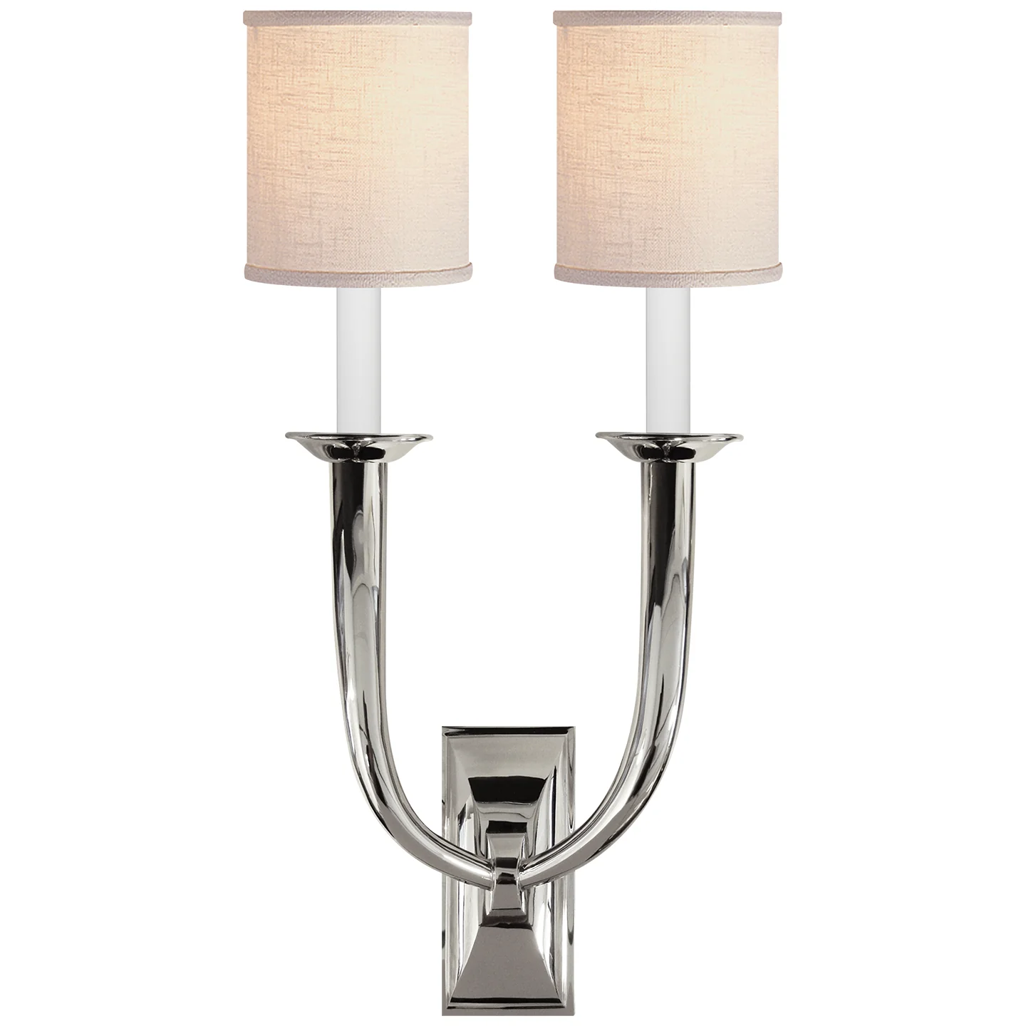 French Deco Horn Two Light Wall Sconce - Image 1