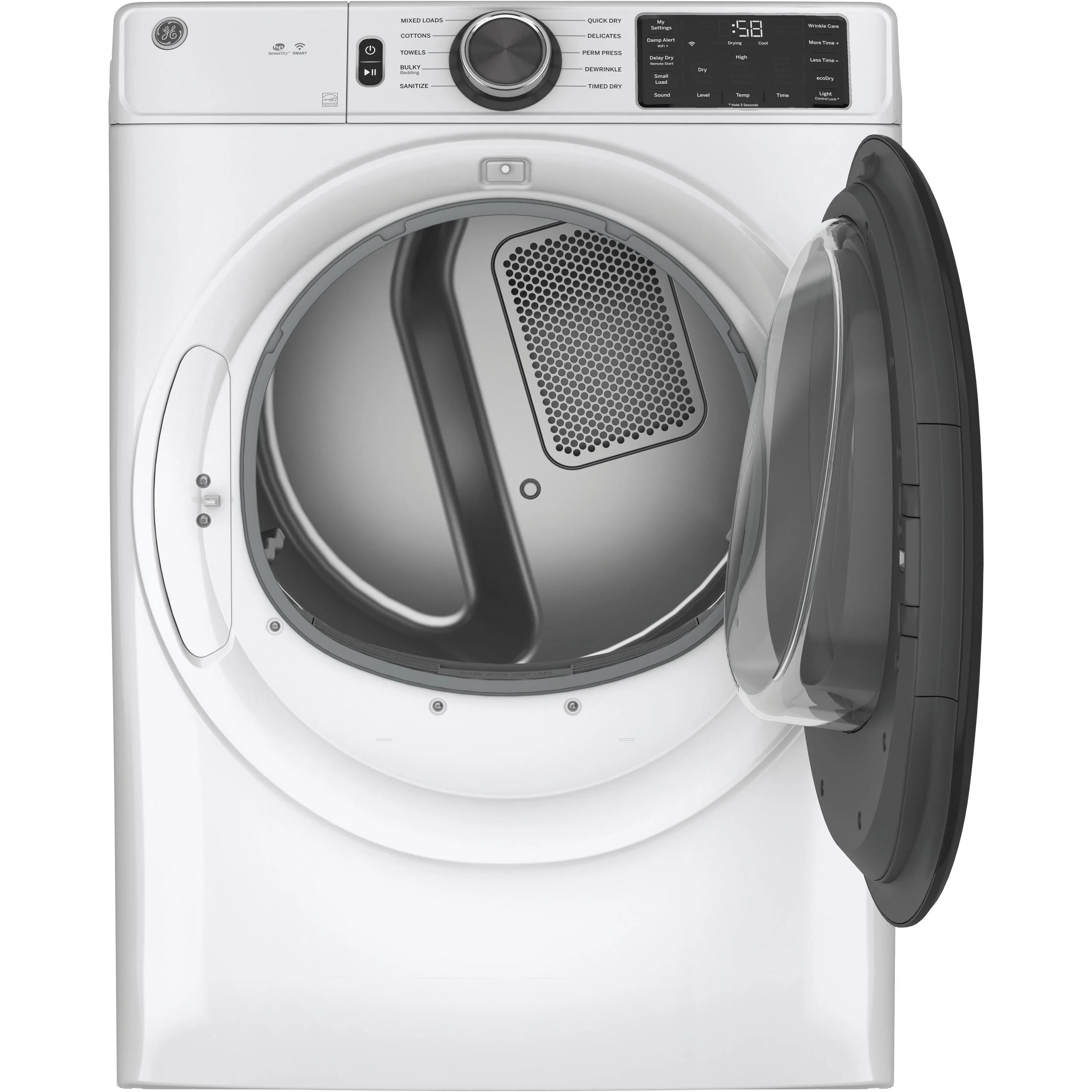 GE 7.8 cu.ft. Electric Dryer with Built-In WiFi GFV55ESSNWW - Image 3