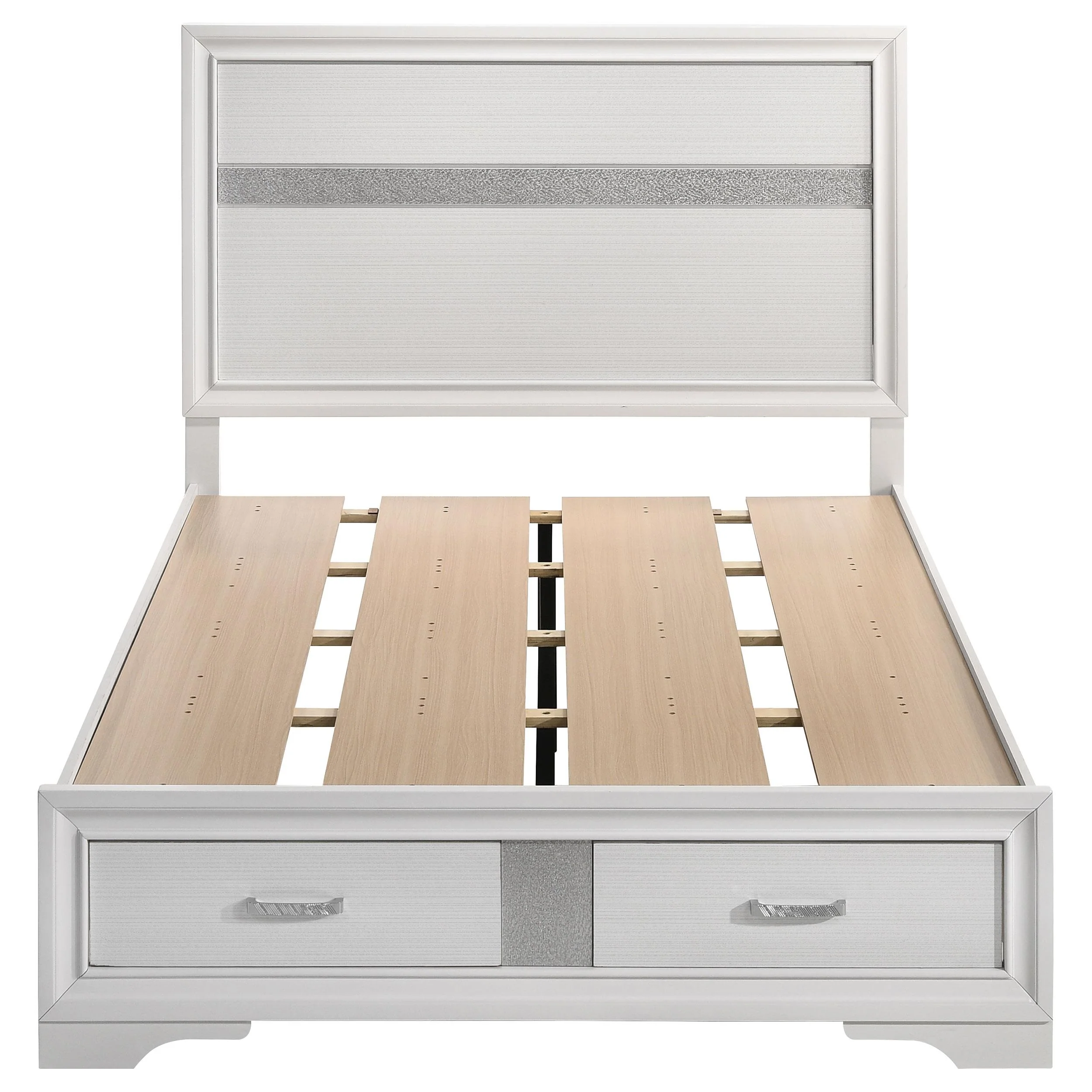 Coaster Furniture Miranda 205111F 51-inch Wood Full Storage Panel Bed - White - Image 3