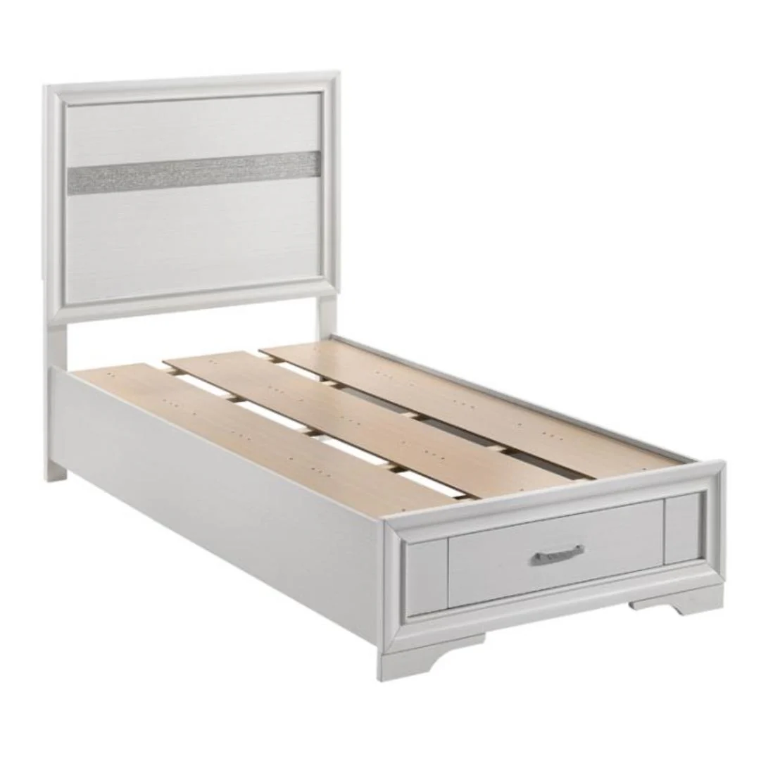Coaster Furniture Miranda 205111T 51-inch Wood Twin Storage Panel Bed - White - Image 3