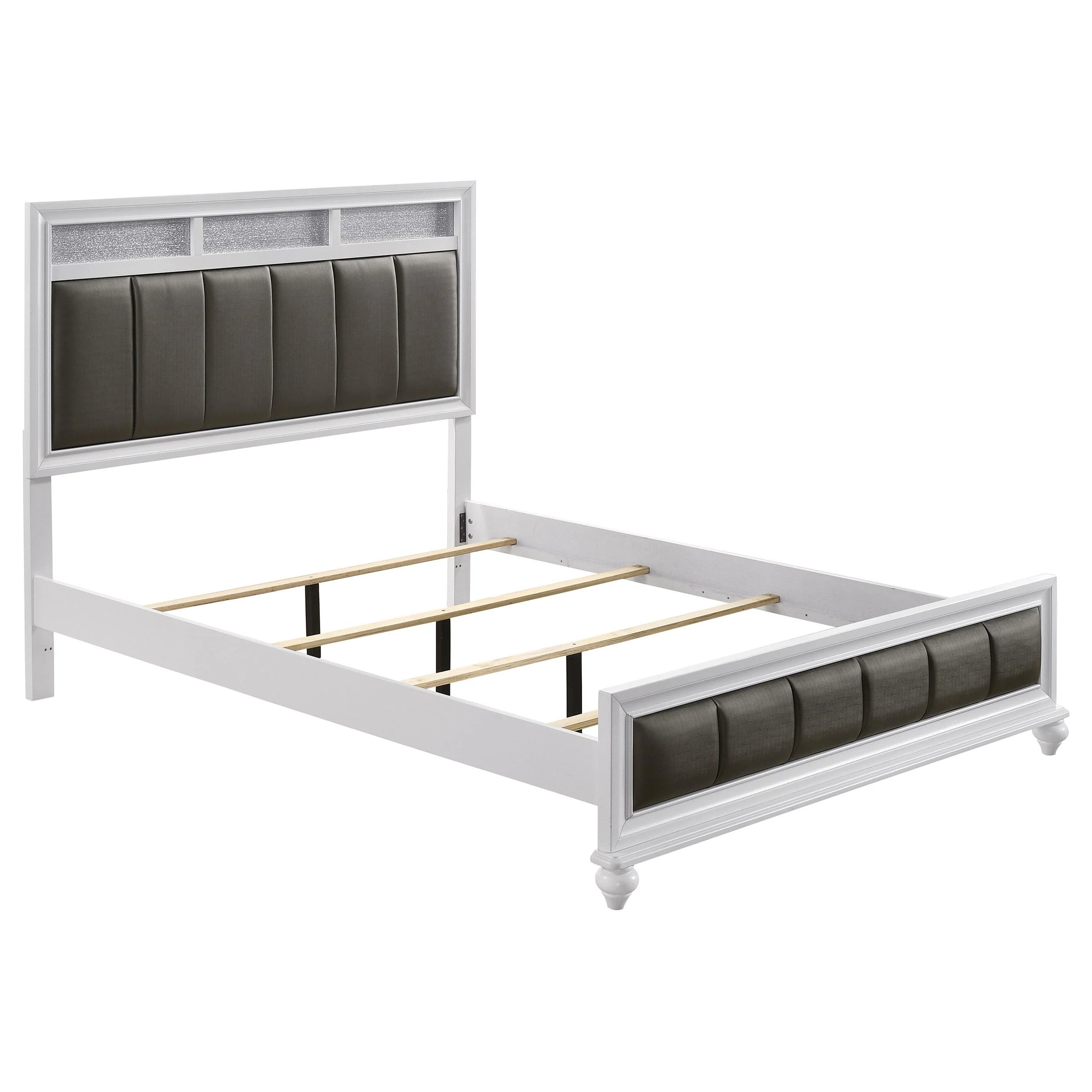 Coaster Furniture Barzini 205891Q Wood Queen Panel Bed - White - Image 1