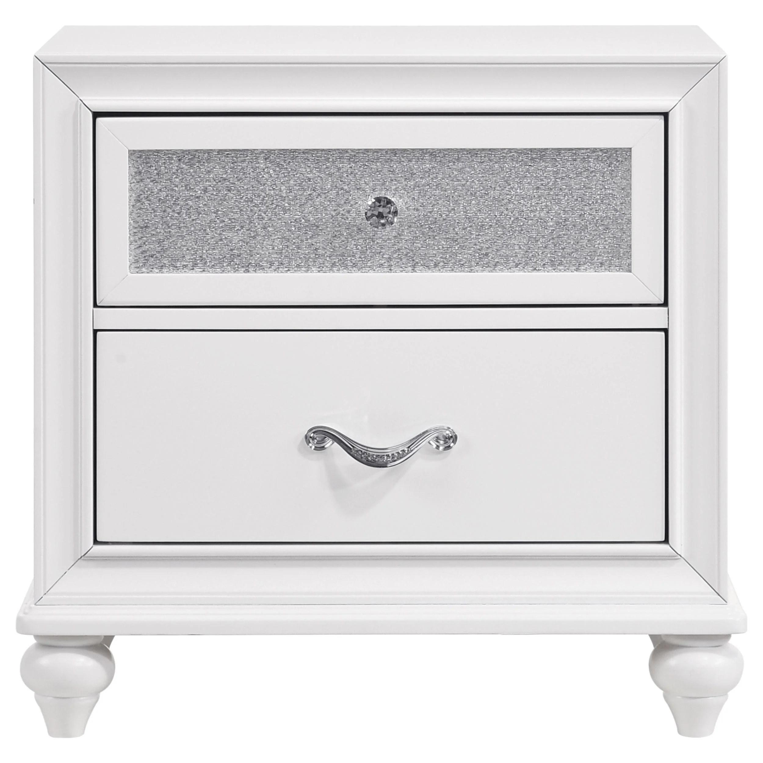 Coaster Furniture Barzini 205892 2-Drawer Nightstand - White - Image 2