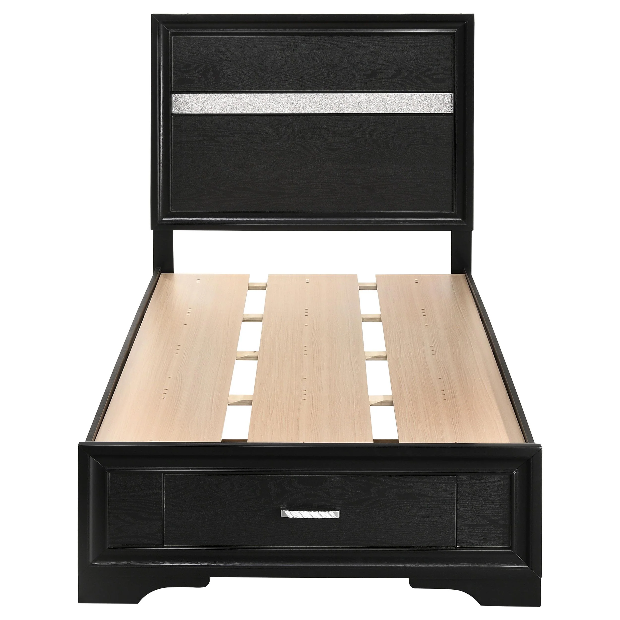 Coaster Furniture Miranda 206361T 51-inch Wood Twin Storage Panel Bed - Black - Image 3