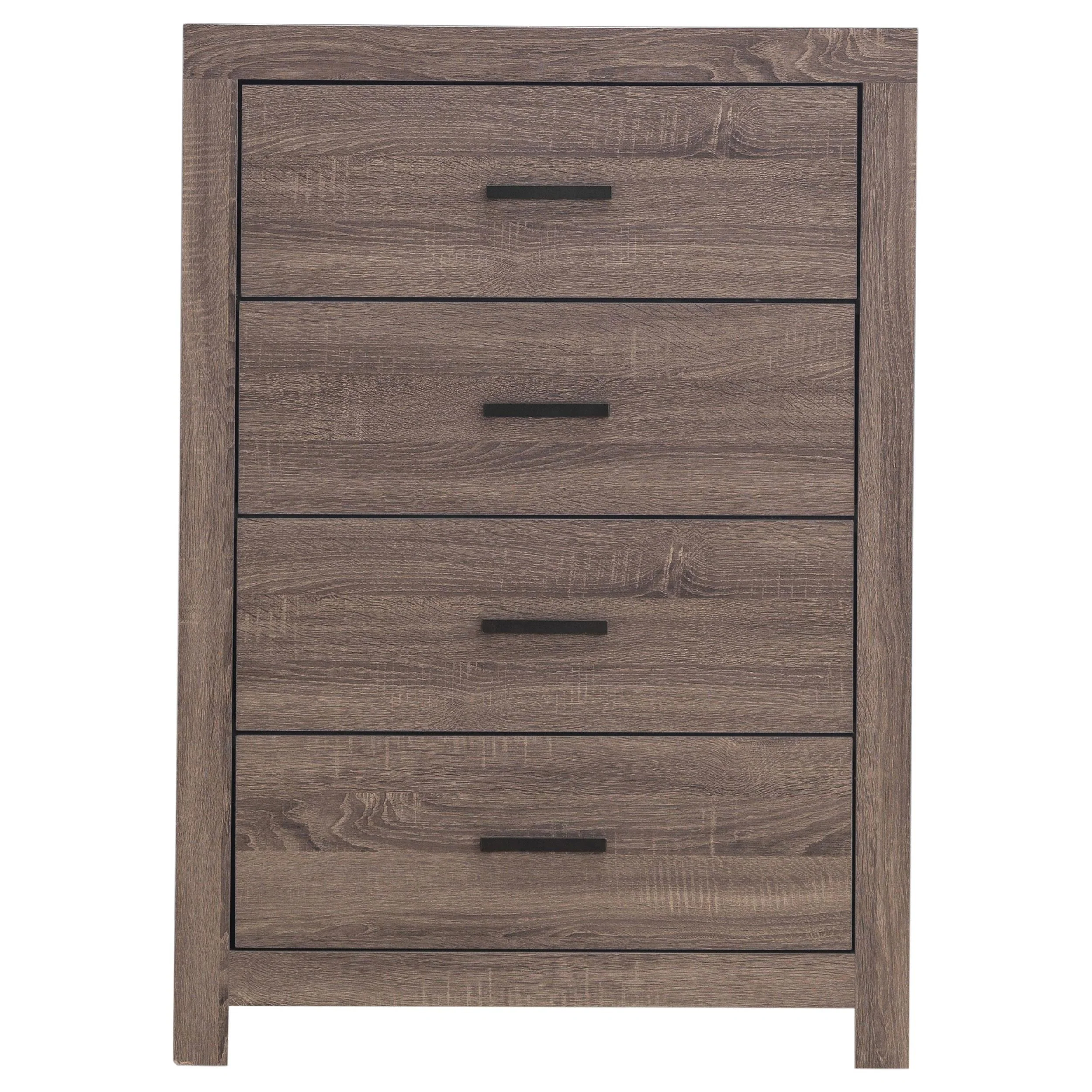 Coaster Furniture Brantford 207045 4-Drawer Bedroom Chest - Barrel Oak - Image 2