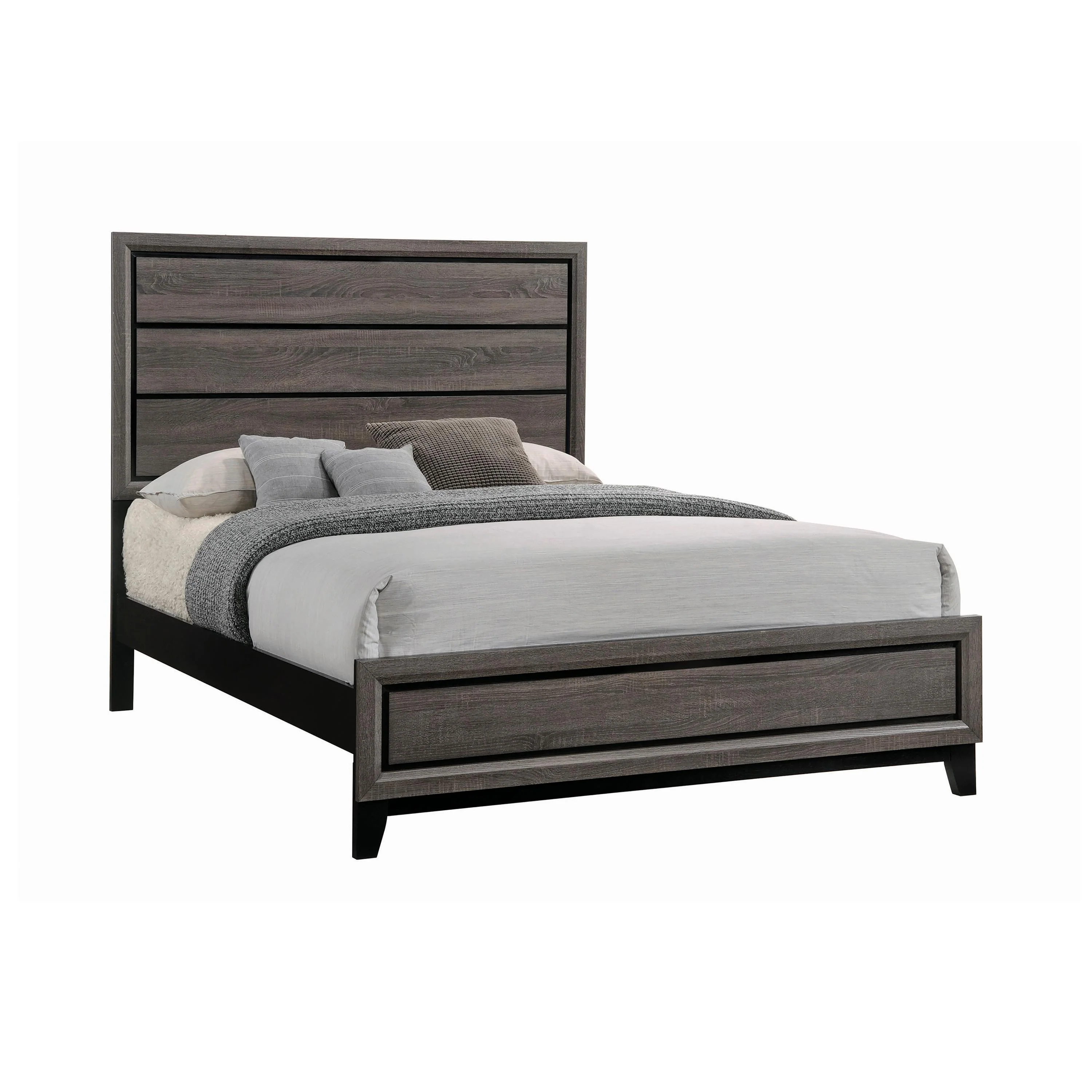 Coaster Furniture Watson 212421F Wood Full Panel Bed - Grey Oak - Image 1