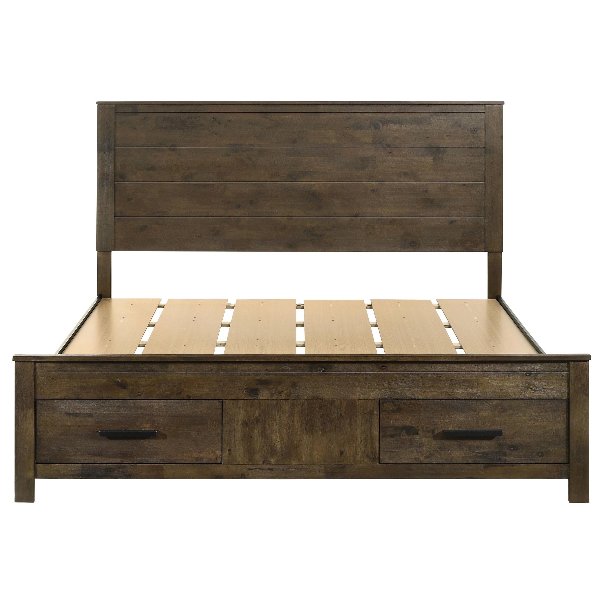 Coaster Furniture Woodmont 222631KE Eastern King Storage Bed - Rustic Golden Brown - Image 3