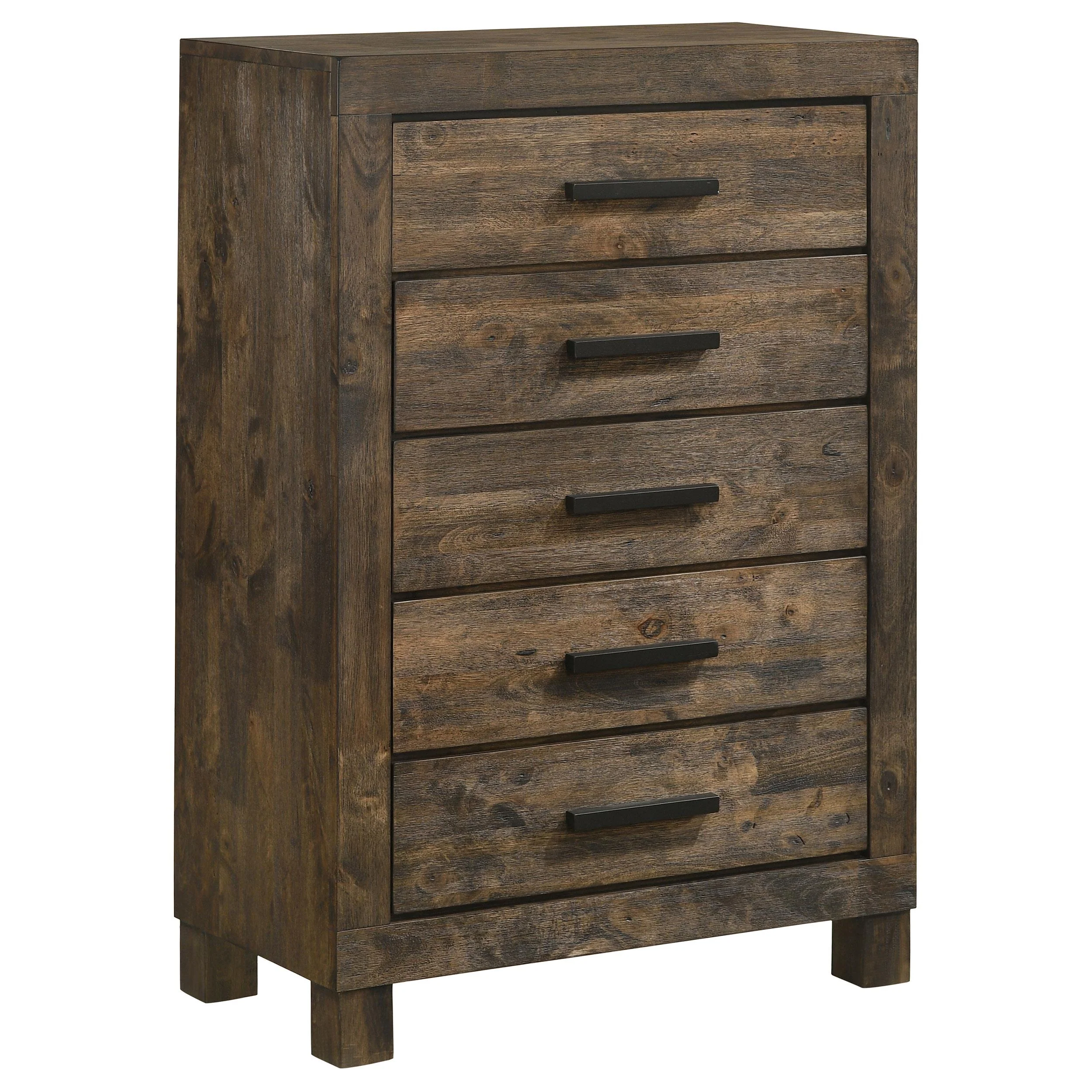 Coaster Furniture Woodmont 222635 5-Drawer Bedroom Chest - Rustic Golden Brown - Image 1