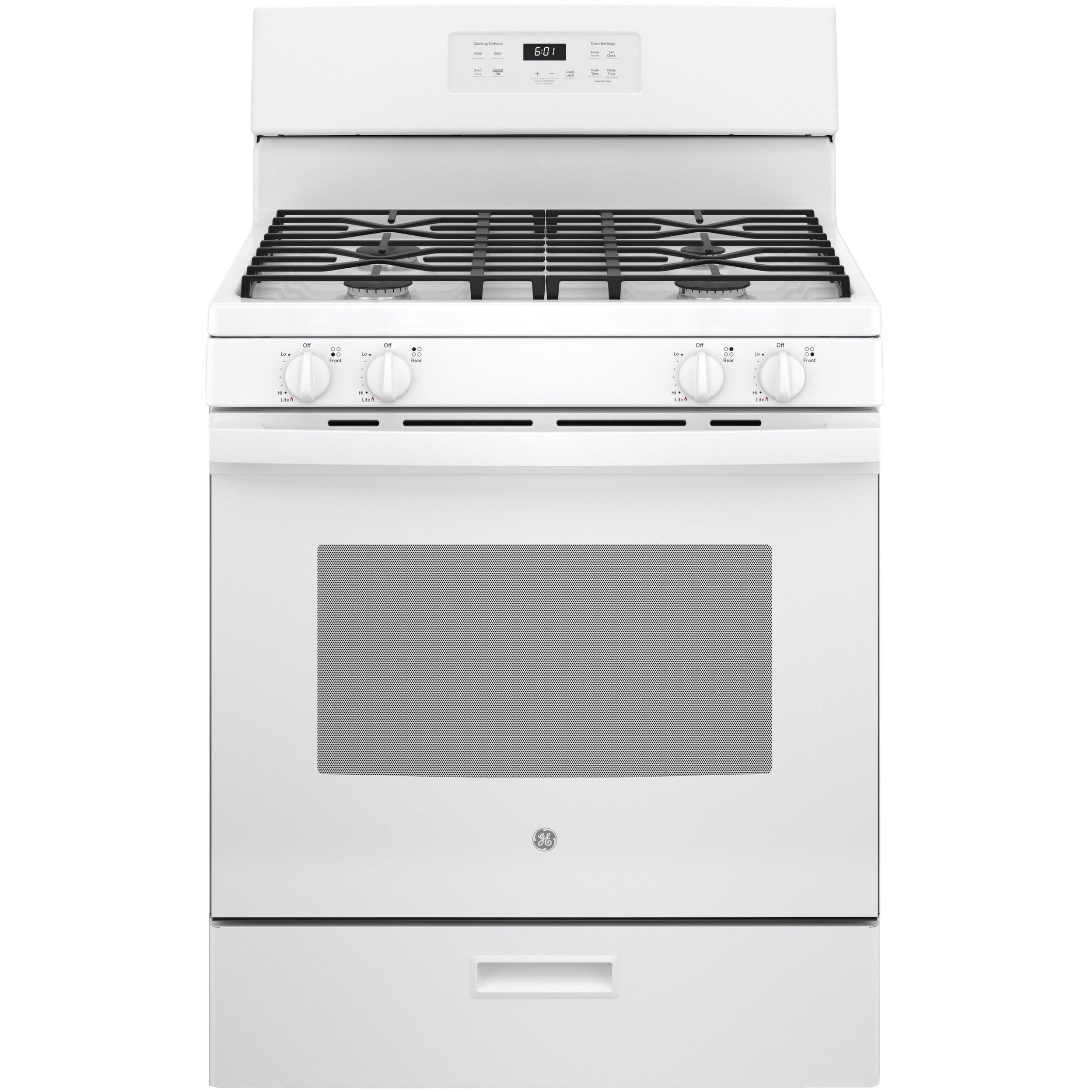 GE 30-inch Freestanding Gas Range with Precise Simmer Burner JGBS61DPWW - Image 1
