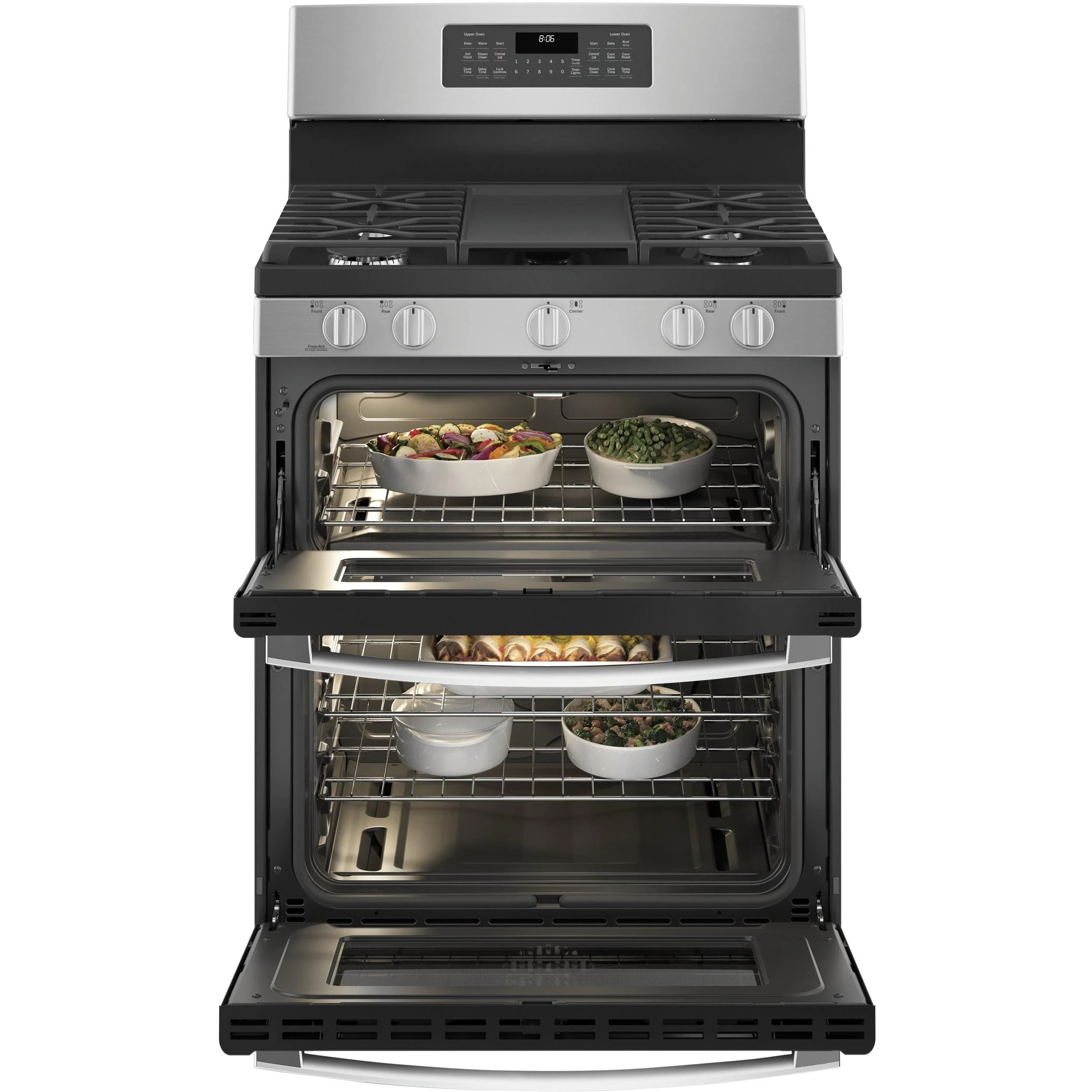 GE 30-inch Freestanding Gas Range with Convection Technology JGBS86SPSS - Image 3