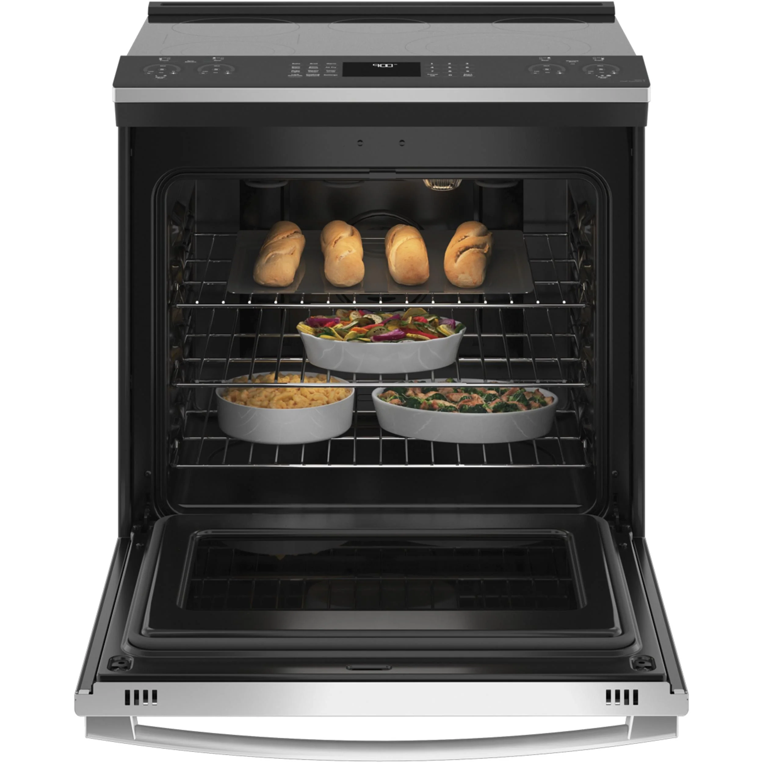 GE Profile 30-inch Slide-in Electric Range with Air Fry Technology PSS93YPFS - Image 3