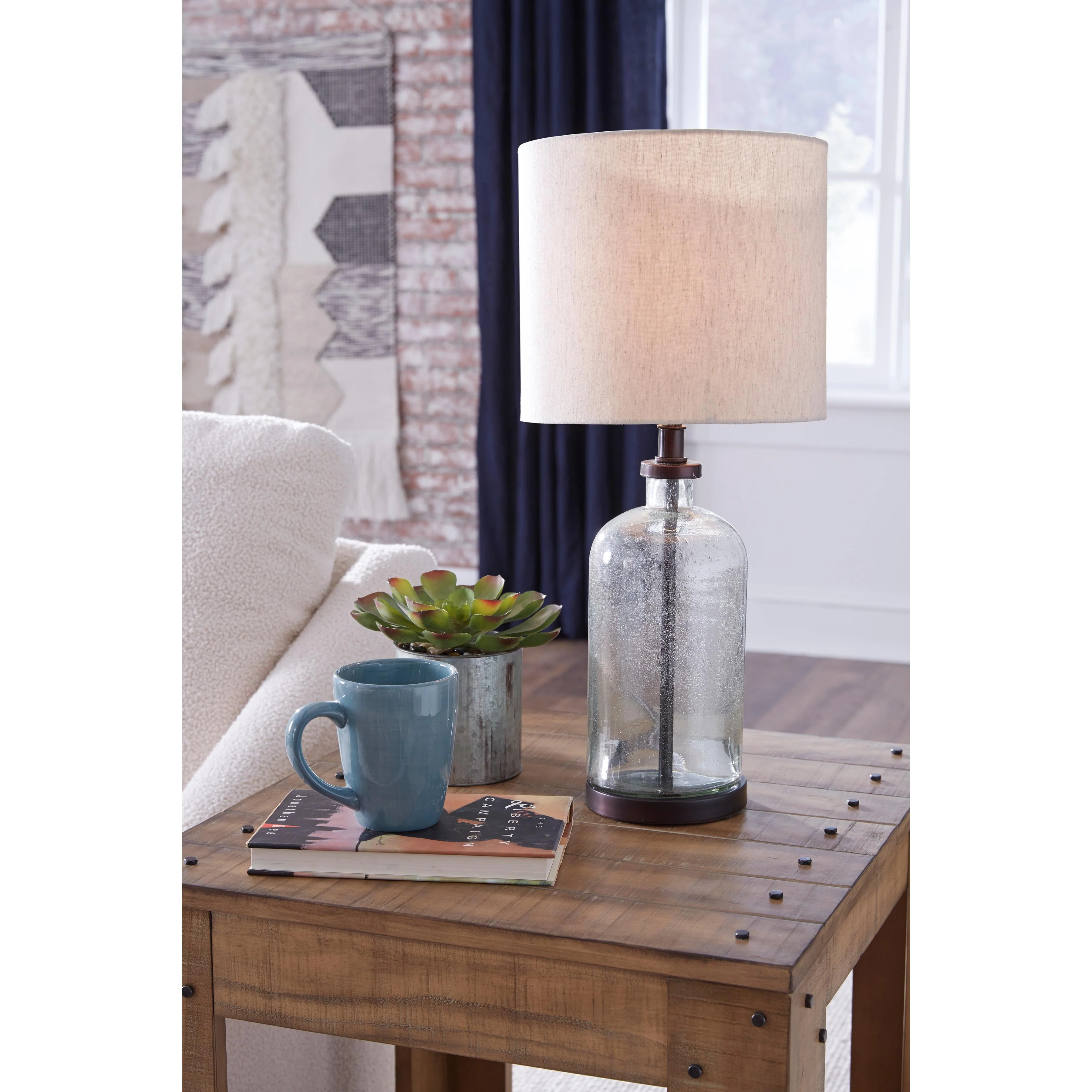 Signature Design by Ashley Bandile L430674 Glass Table Lamp - Image 3