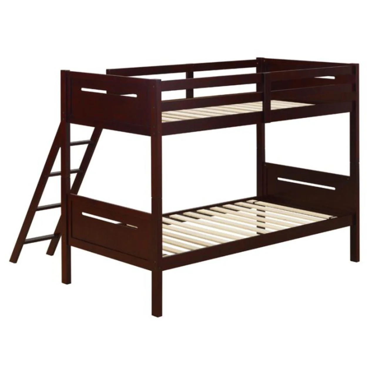 405051BRN Coaster Furniture Littletown 405051BRN Twin over Twin Bunk Bed Espresso - Image 2