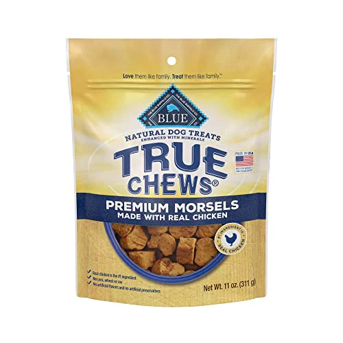 Blue Buffalo True Chews Premium Morsels Natural Dog Treats, Chicken 11 oz - Image 1