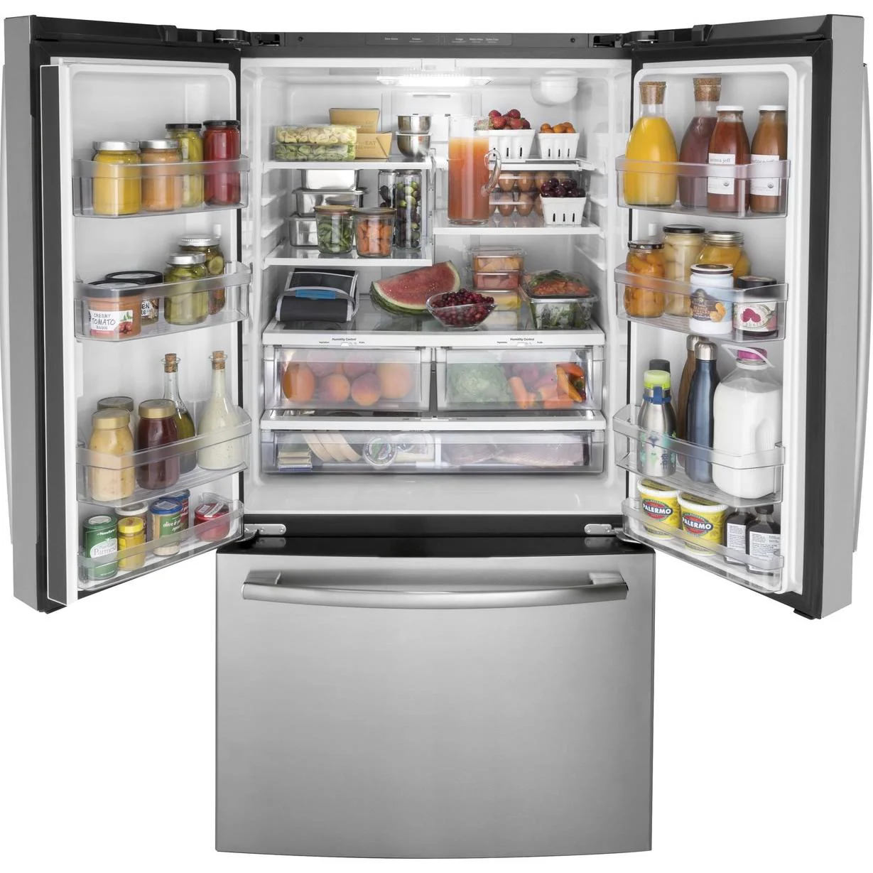 GNE27JYMFS-TA381892 GE 36-inch French 3-Door Refrigerator with Internal Water Dispenser - Image 3