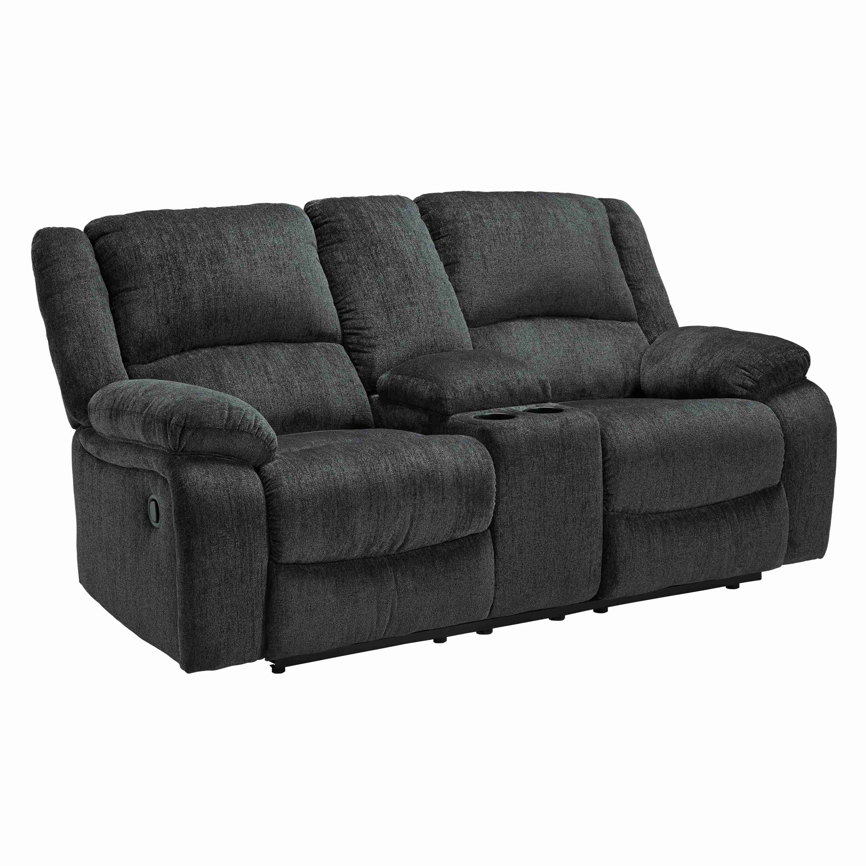 Signature Design by Ashley Draycoll 7650494 Double Reclining Loveseat with Console - Image 2