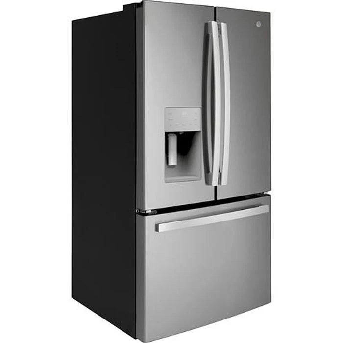 GE 36-inch, 25.6 cu.ft. Freestanding French 3-Door Refrigerator with Multiflow Air System GFE26JYMFS - Image 2
