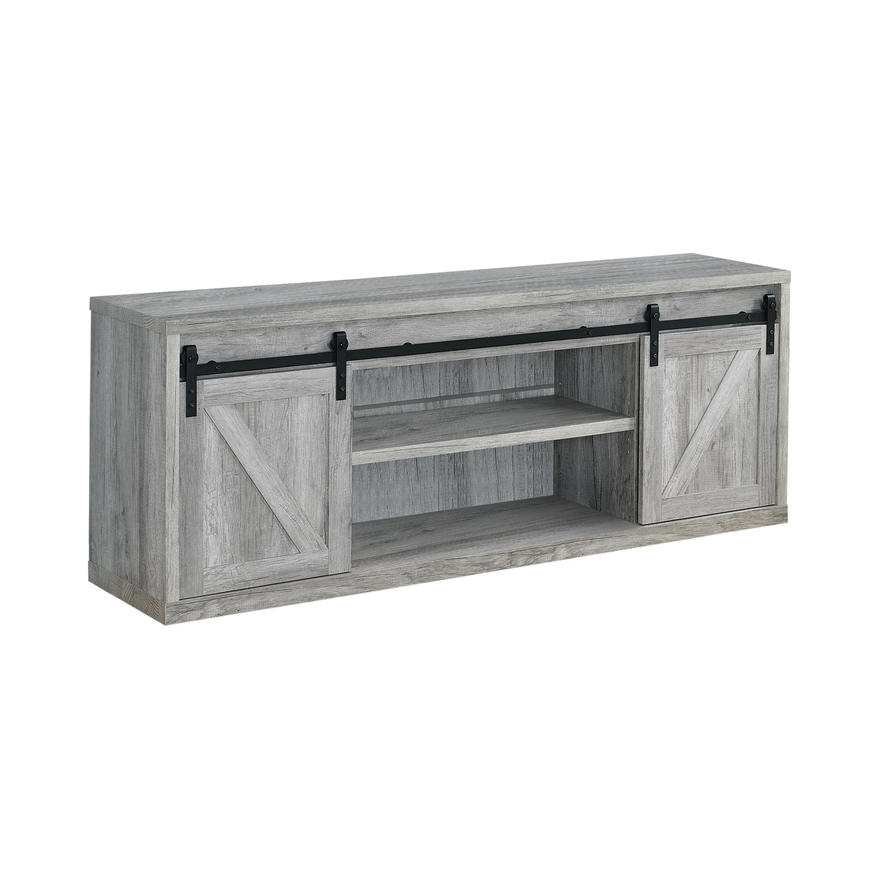 Coaster Furniture Brockton 723263 2-door Engineered Wood 71" TV Stand - Grey Driftwood - Image 1