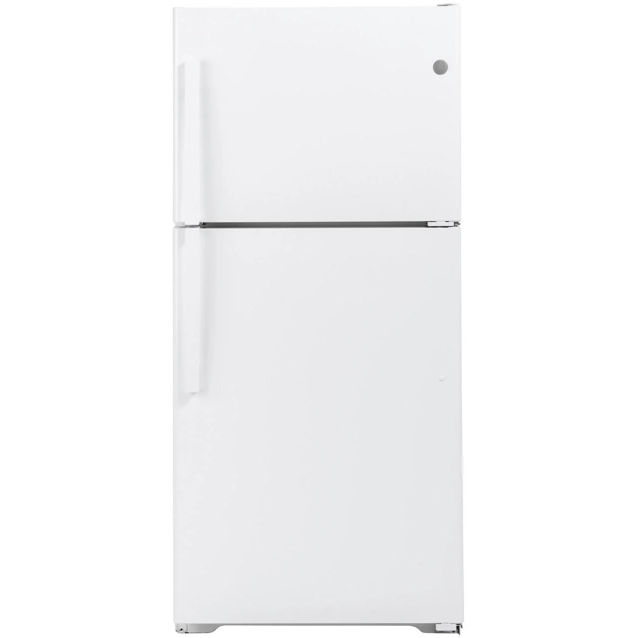 GE 30-inch, 19.2 cu. ft. Top Freezer Refrigerator with edge-to-edge glass shelves GTE19JTNRWW