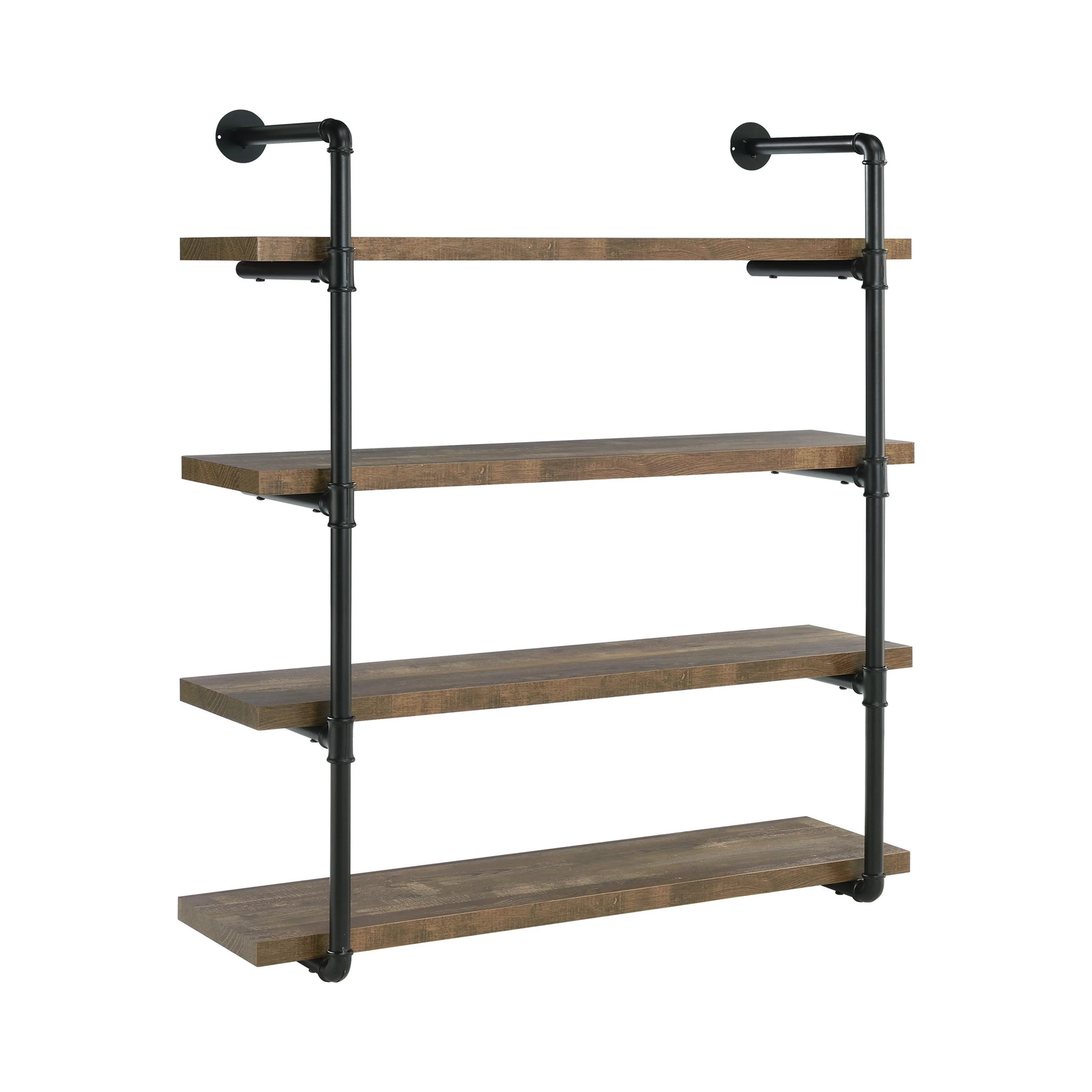 Coaster Furniture Elmcrest 804417 39-inch 4-shelf Wall Bookshelf - Rustic Oak - Image 1