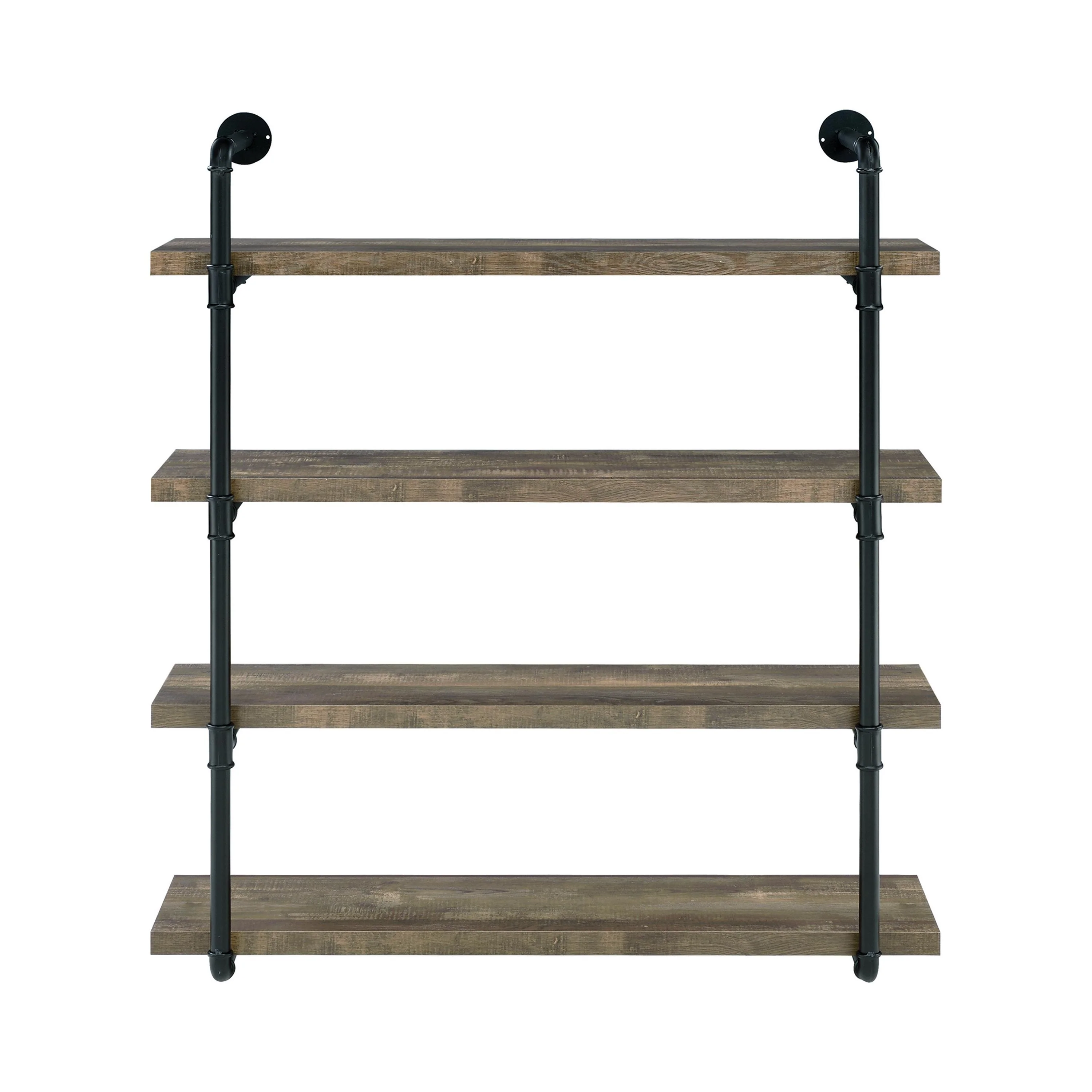 Coaster Furniture Elmcrest 804417 39-inch 4-shelf Wall Bookshelf - Rustic Oak - Image 2