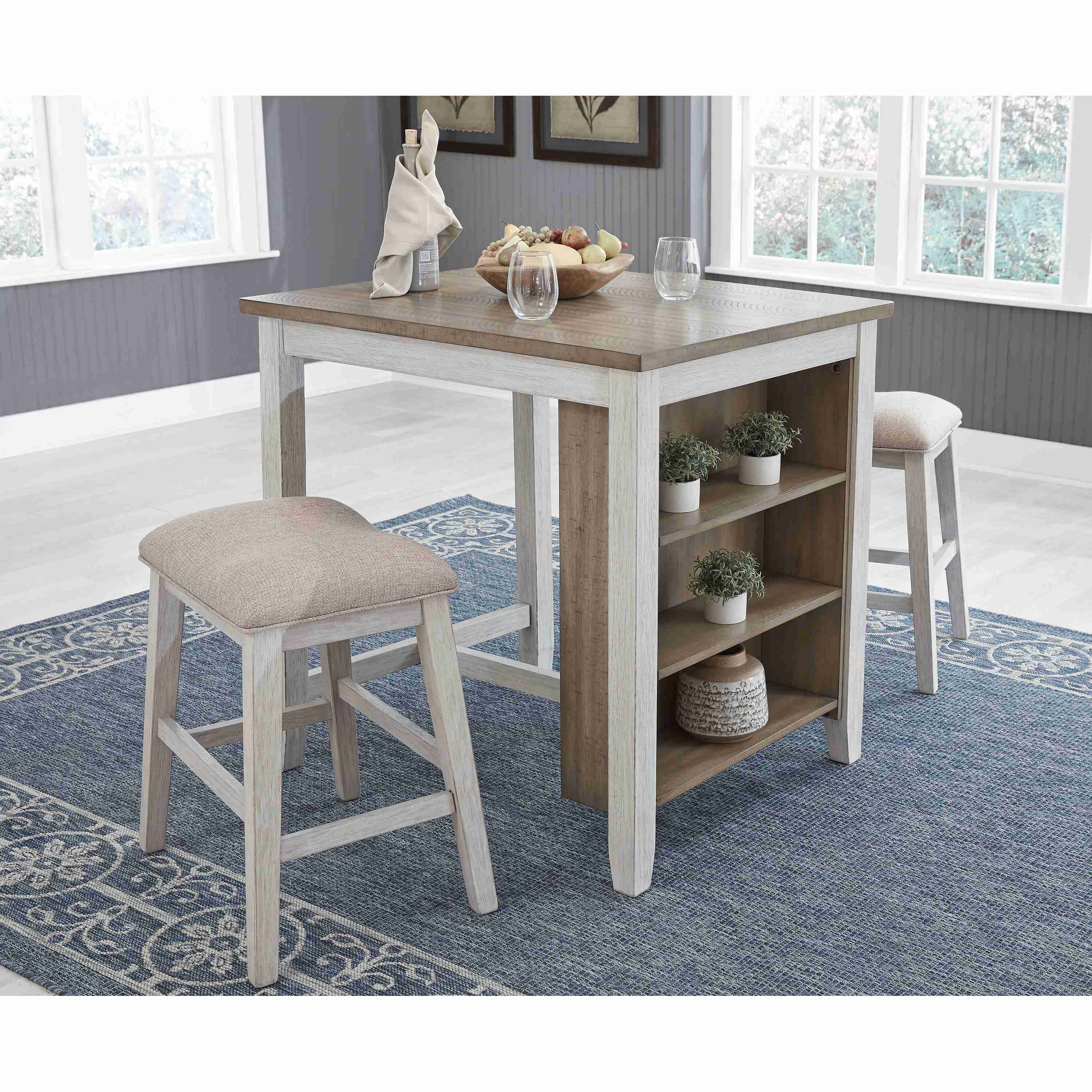 Signature Design by Ashley Skempton D394-113 Rectangular Dining Room Counter Table Set - Image 3